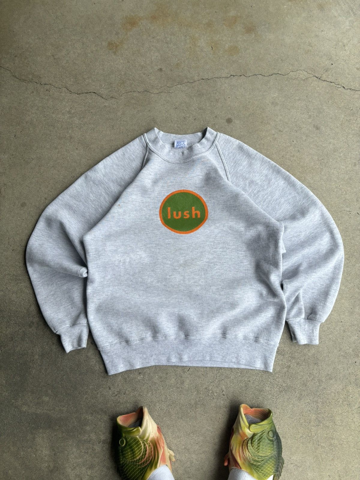Band Tees × Vintage Crazy 90s Lush Band Spooky Simple Logo Boxy Grey Crewneck Size US L / EU 52-54 / 3 - 1 Thumbnail