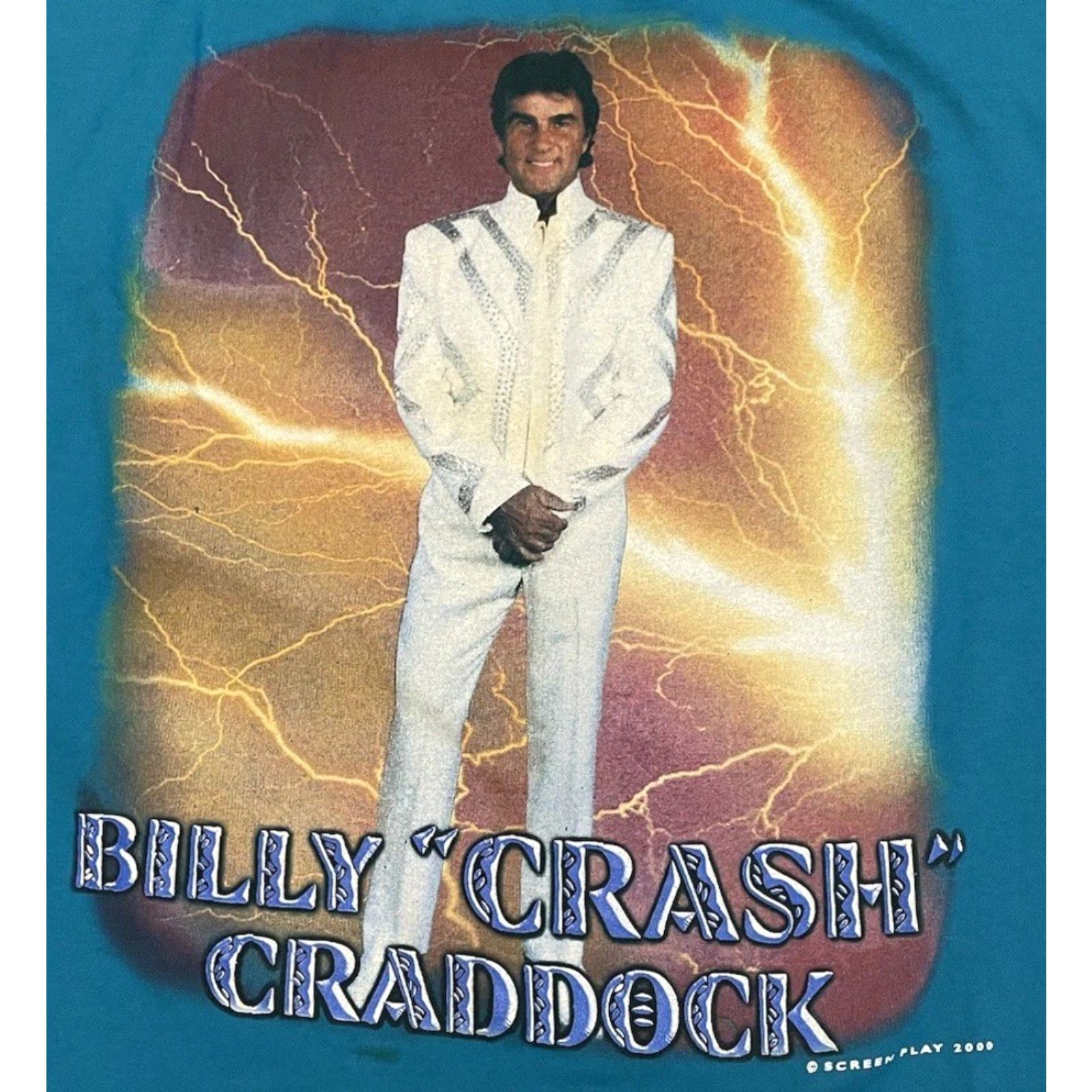 Vintage VINTAGE Billy Crash Craddock Faded Shirt XL Blue Concert T-Shirt Rock Grunge 90s Tour Elvis Cowboys USA Western Band Music Mens Mens XL Size US XL / EU 56 / 4 - 2 Thumbnail