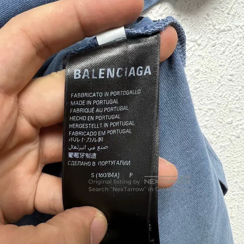 Balenciaga Balenciaga Smog blue gradient cola printed short sleeves Size US S / EU 44-46 / 1 - 5 Thumbnail