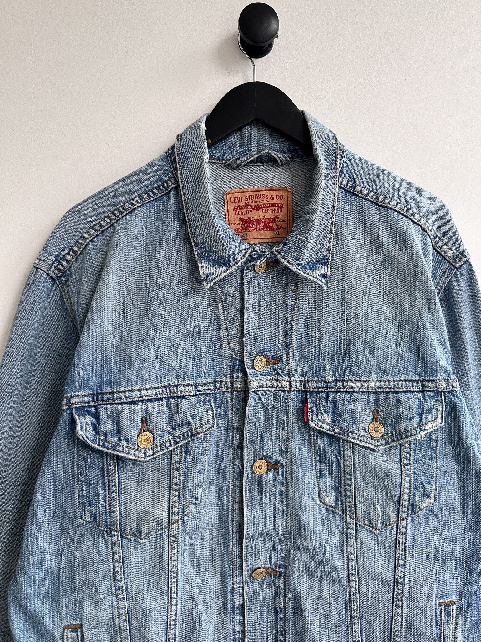Levi's Vintage Levi's Denim Jeans Trucker Jacket Size US XL / EU 56 / 4 - 3 Thumbnail