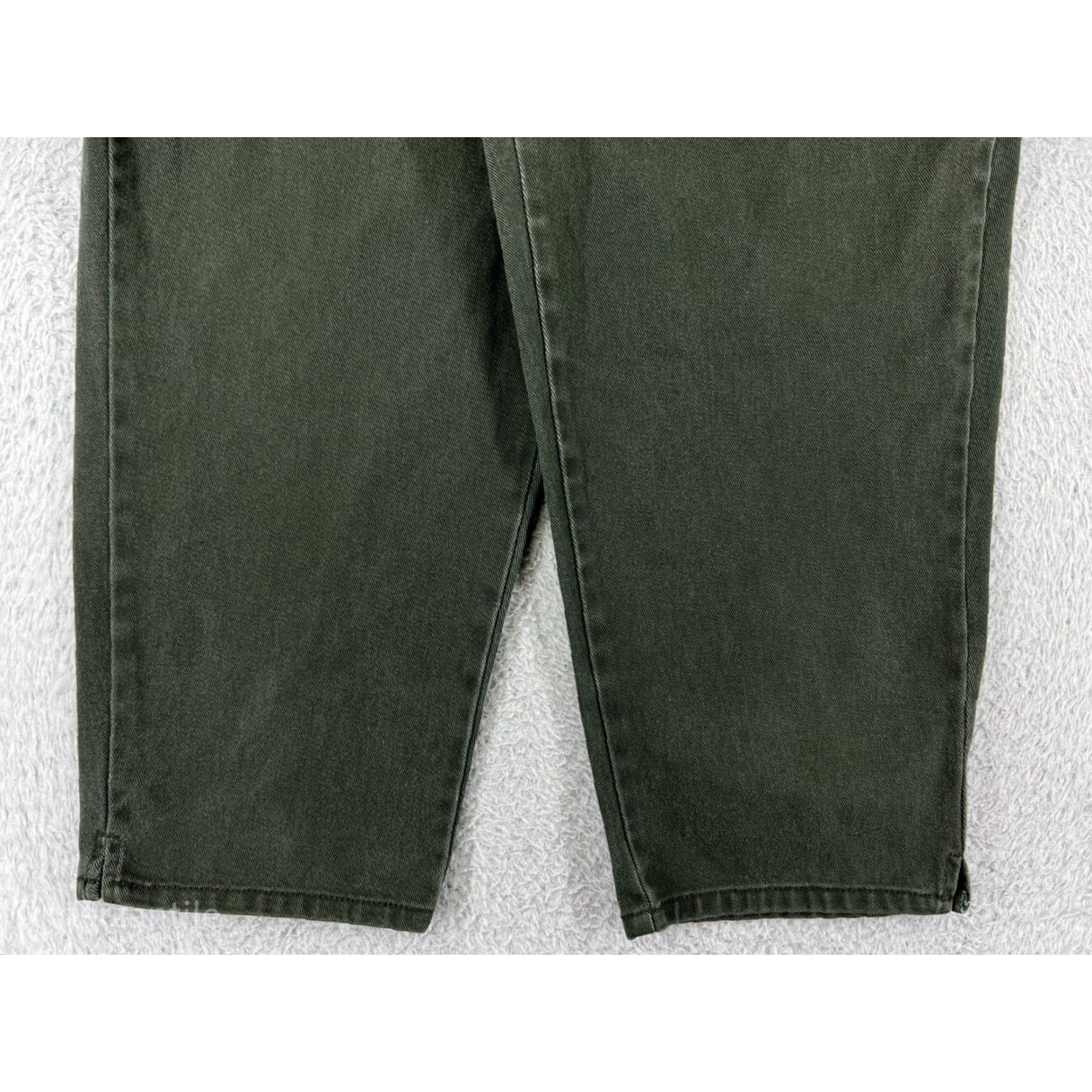 Halston Halston Jeans Capri 12 Green Denim Cotton Blend Regular High Rise Womens] Size 34" / US 12 / IT 48 - 4 Thumbnail
