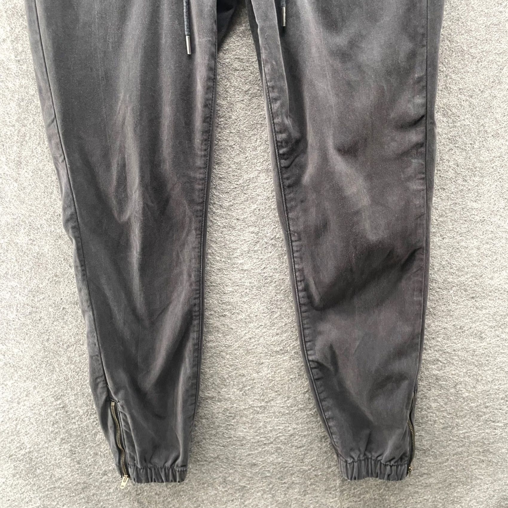 American Eagle Outfitters American Eagle Outfitters Jogger Pants Womens 6 Gray Black Zip Ankle Soft Mid Rise Cotton Blend Twill Stretch Pockets Size 28" / US 6 / IT 42 - 4 Thumbnail