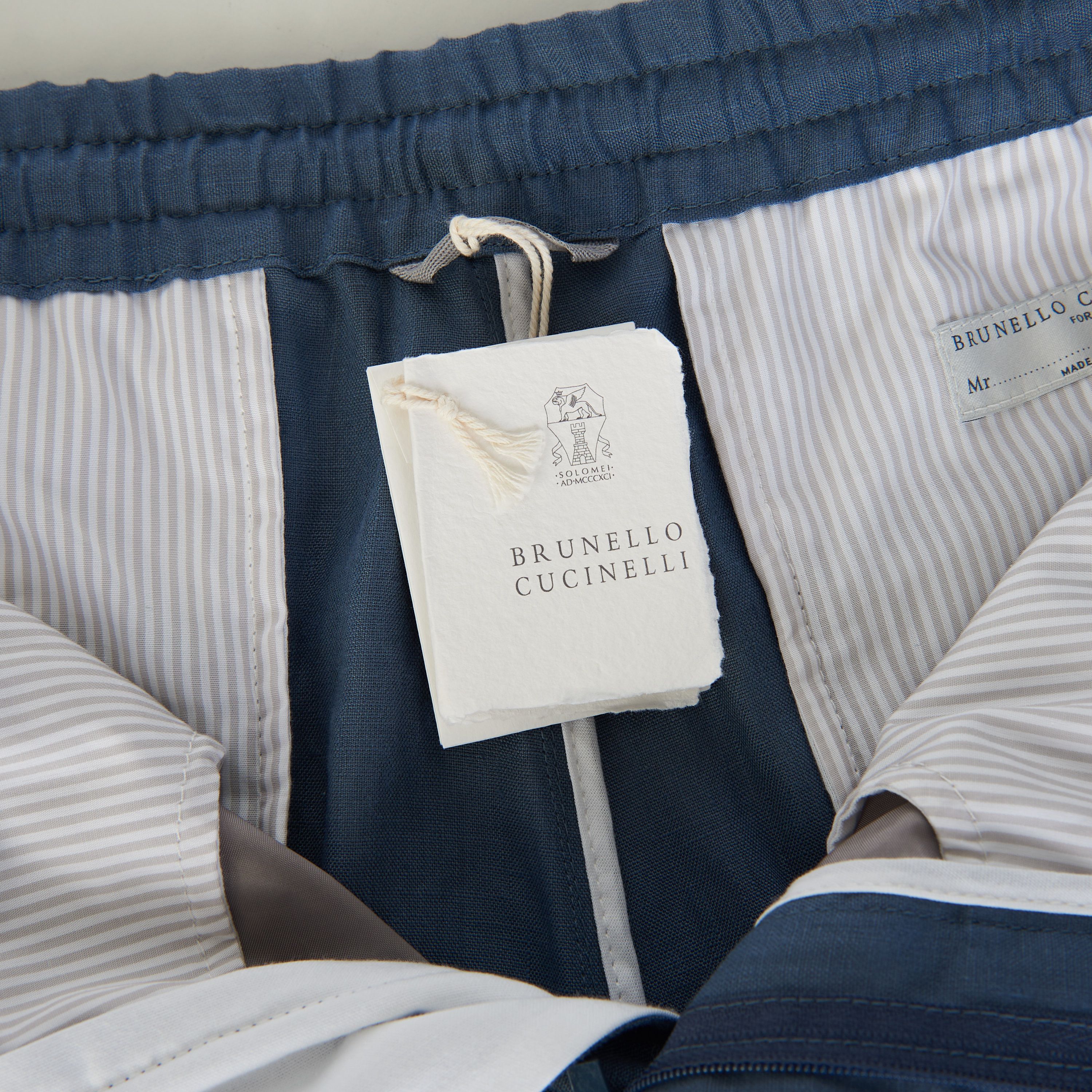 Brunello Cucinelli Relaxed Fit Trousers - Drawstring, Double Pleats, Linen Size US 32 / EU 48 - 10 Thumbnail