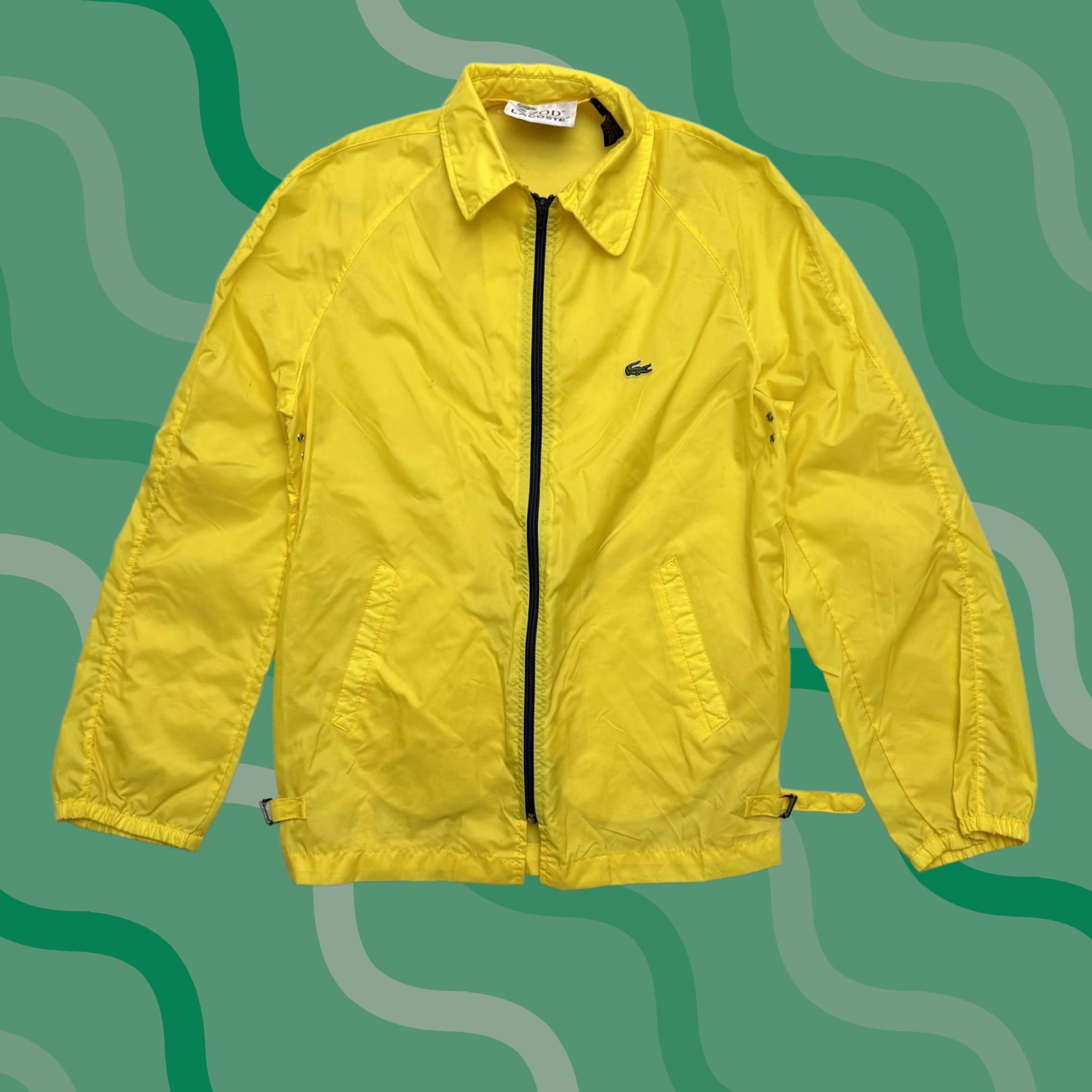 Izod VINTAGE Izod Lacoste Jacket Mens Small Yellow Nylon Full Zip Windbreaker 80s Size US S / EU 44-46 / 1 - 1 Thumbnail