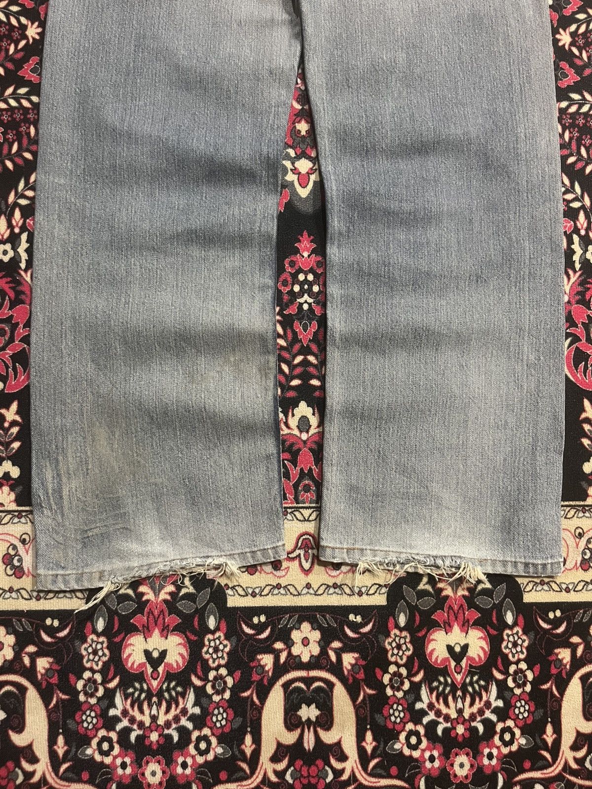 Levi's ⚡️Straight Leg⚡️Vintage Levi’s 512 Light Blue Wash Frayed Jean Size US 31 - 12 Thumbnail