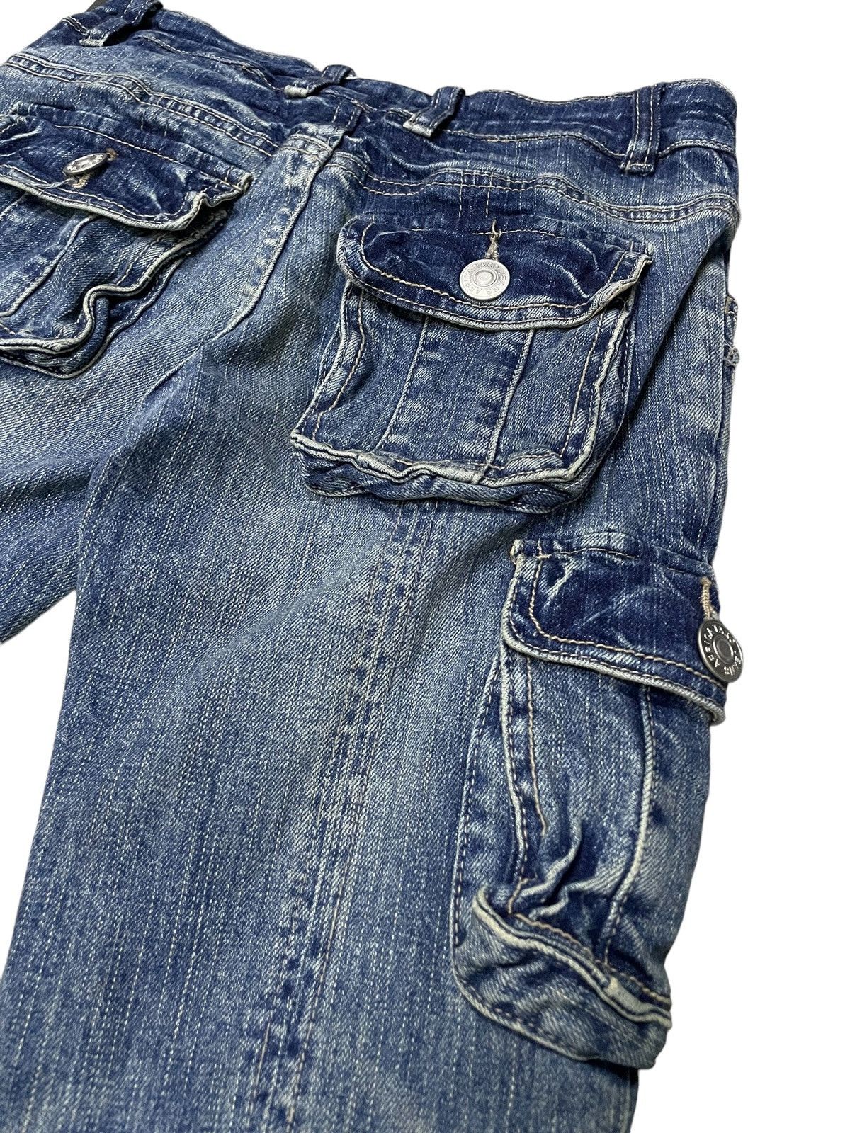 Hysteric Glamour AFT Japan Asymmetrical Cargo Flared Jeans Size 27" / US 4 / IT 40 - 15 Thumbnail