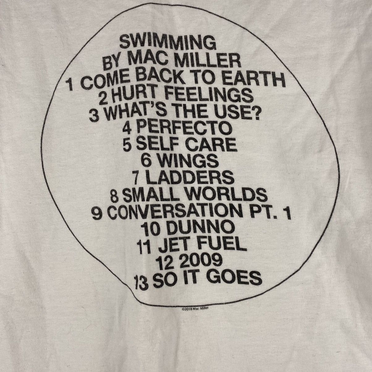 Mac Miller MAC MILLER 2018 SWIMMING ALBUM T SHIRT Size US S / EU 44-46 / 1 - 5 Thumbnail