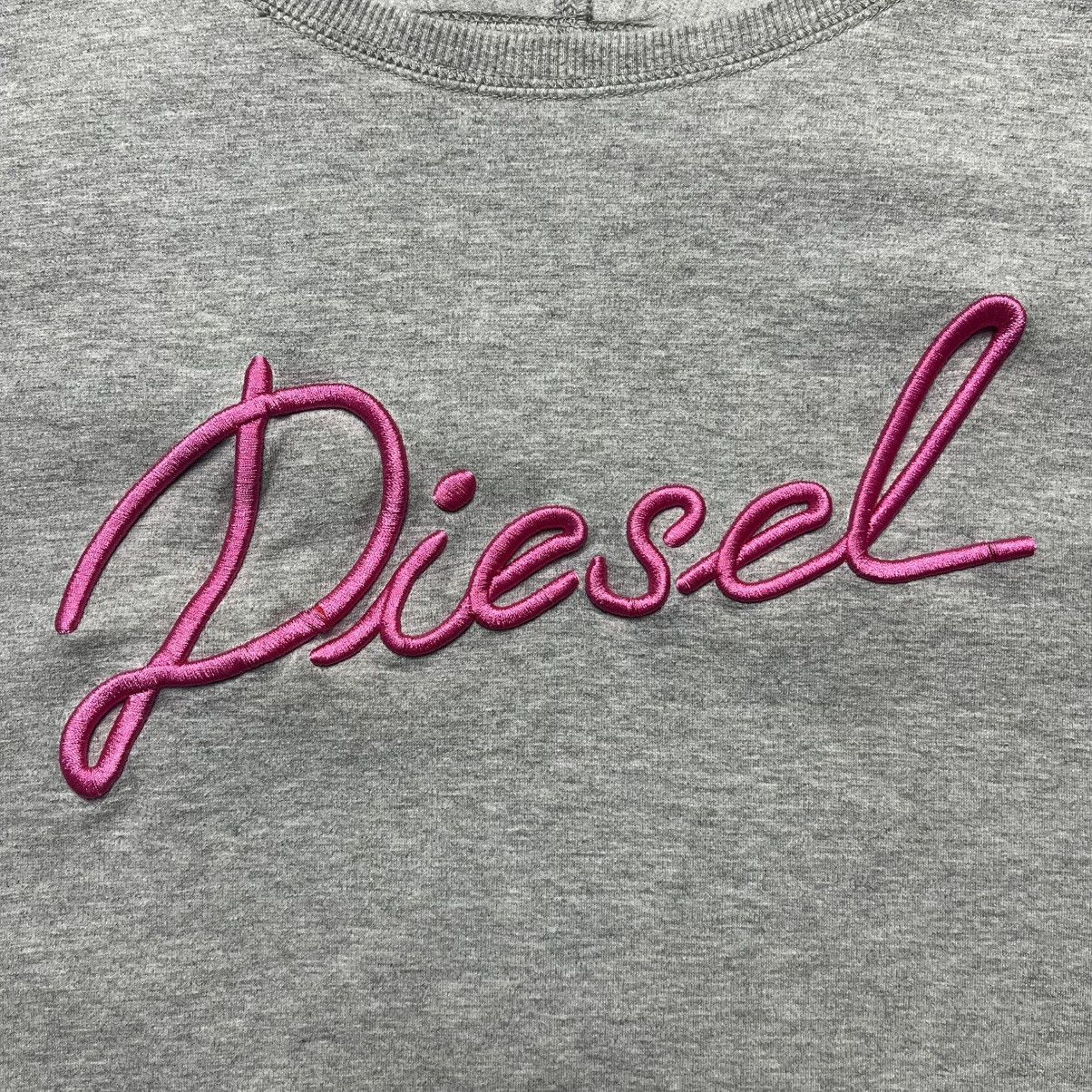 Diesel Vintage Diesel Big Central Logo Gray Sweatshirt Streetwear Size XL / US 12-14 / IT 48-50 - 3 Thumbnail
