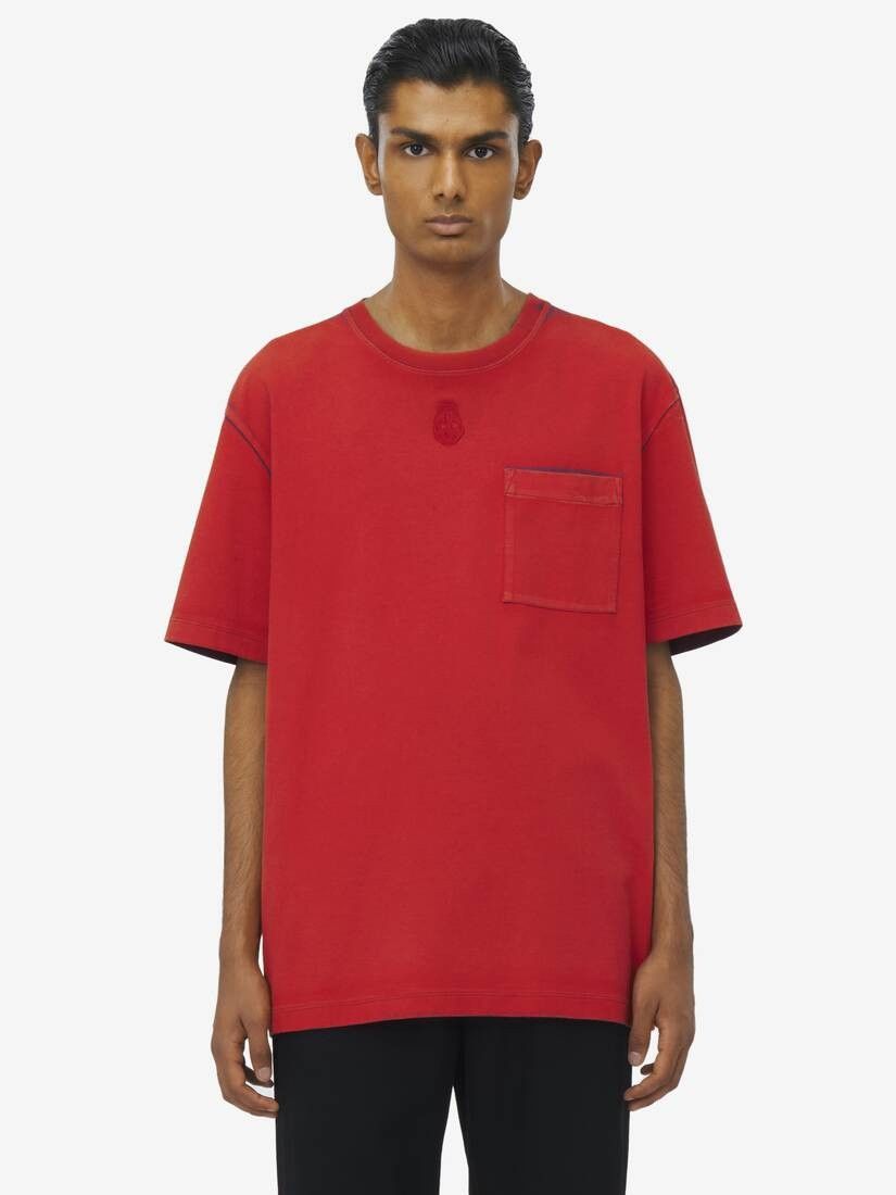Alexander McQueen o1srvl11e0226 Skull T-Shirt In Rust Size US M / EU 48-50 / 2 - 1 Thumbnail