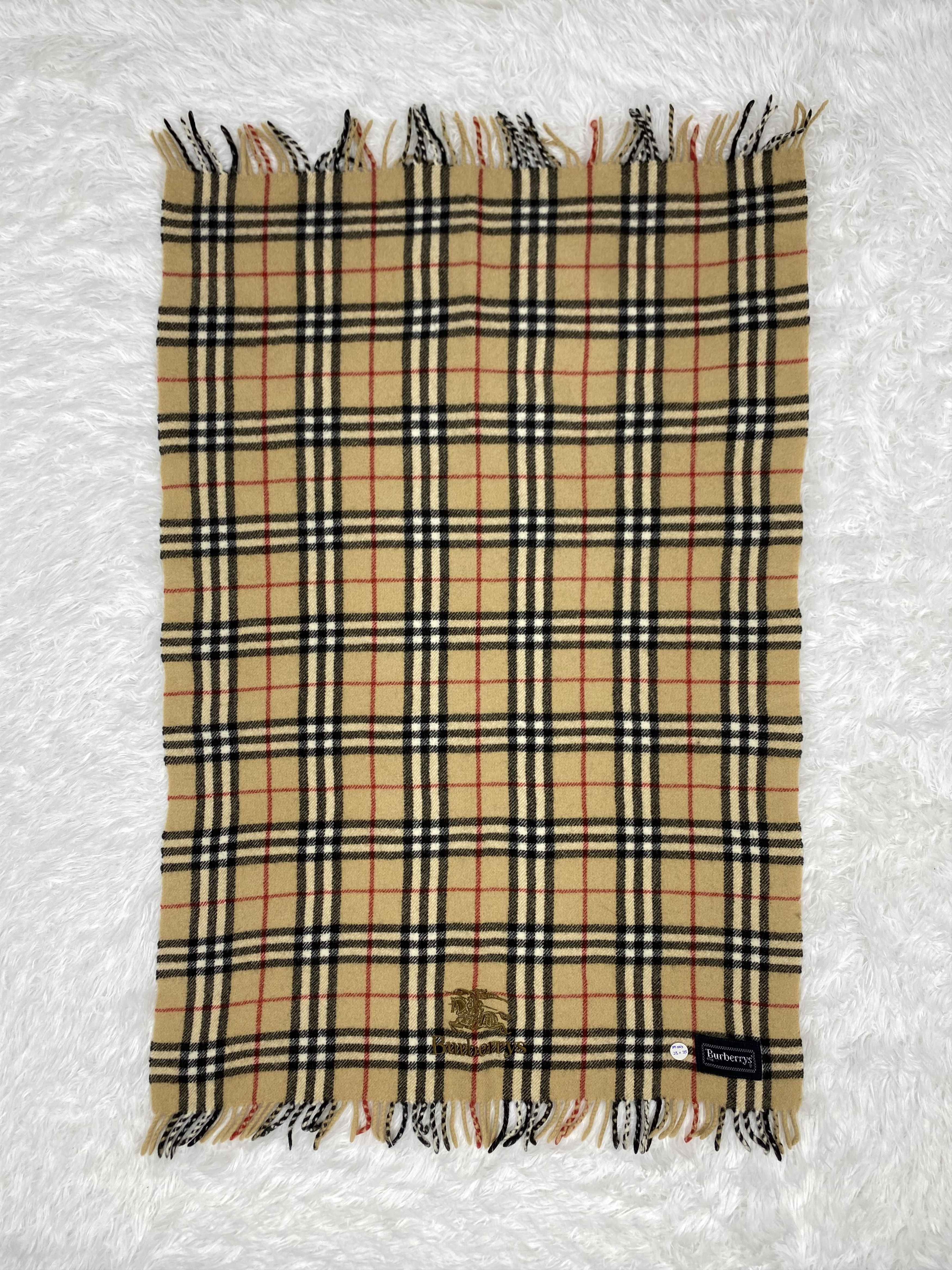 Burberry VintageBurberry Wide Size Scarf / Muffler Neckwear PM0063 Size ONE SIZE - 5 Thumbnail