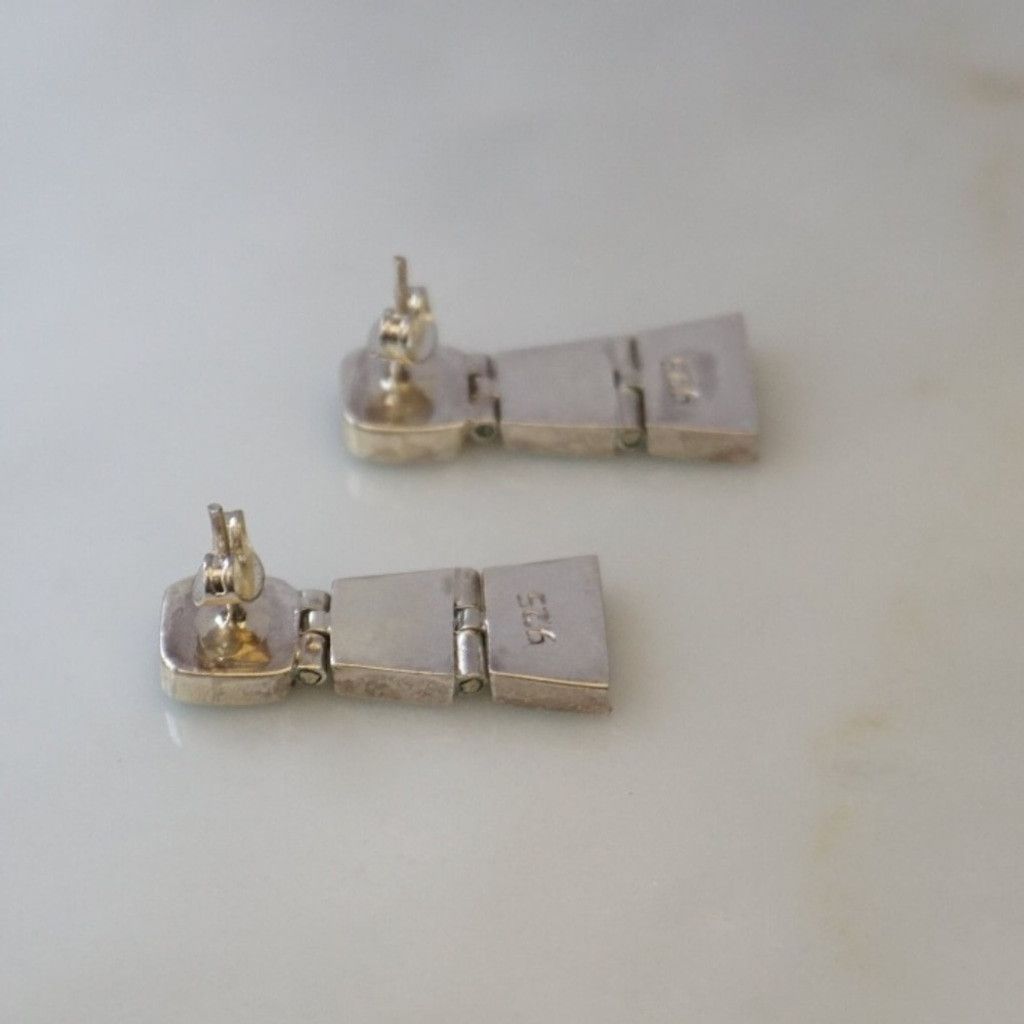 Vintage Vintage Chilean Turquoise 925 silver earrings and necklace Size ONE SIZE - 7 Thumbnail