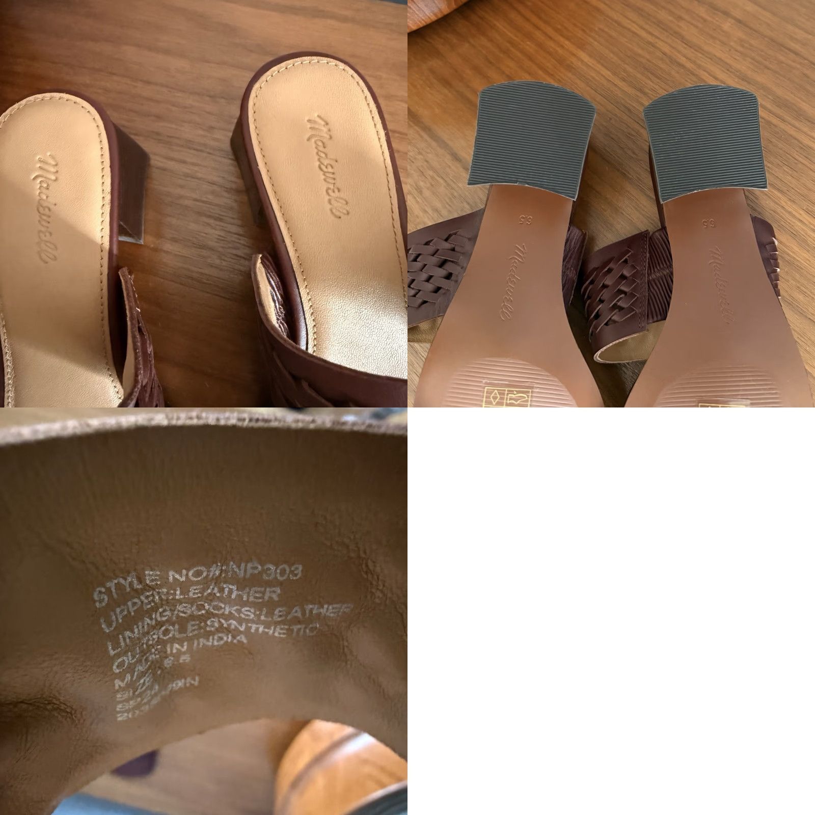 Madewell Madewell Roni Keira Woven Block Heel Sandal In Apple Butter Size 6.5 Womens Heels Apple Butter Block Heel Leather Upper M Width Shoes Size US 7 / IT 37 - 8 Thumbnail