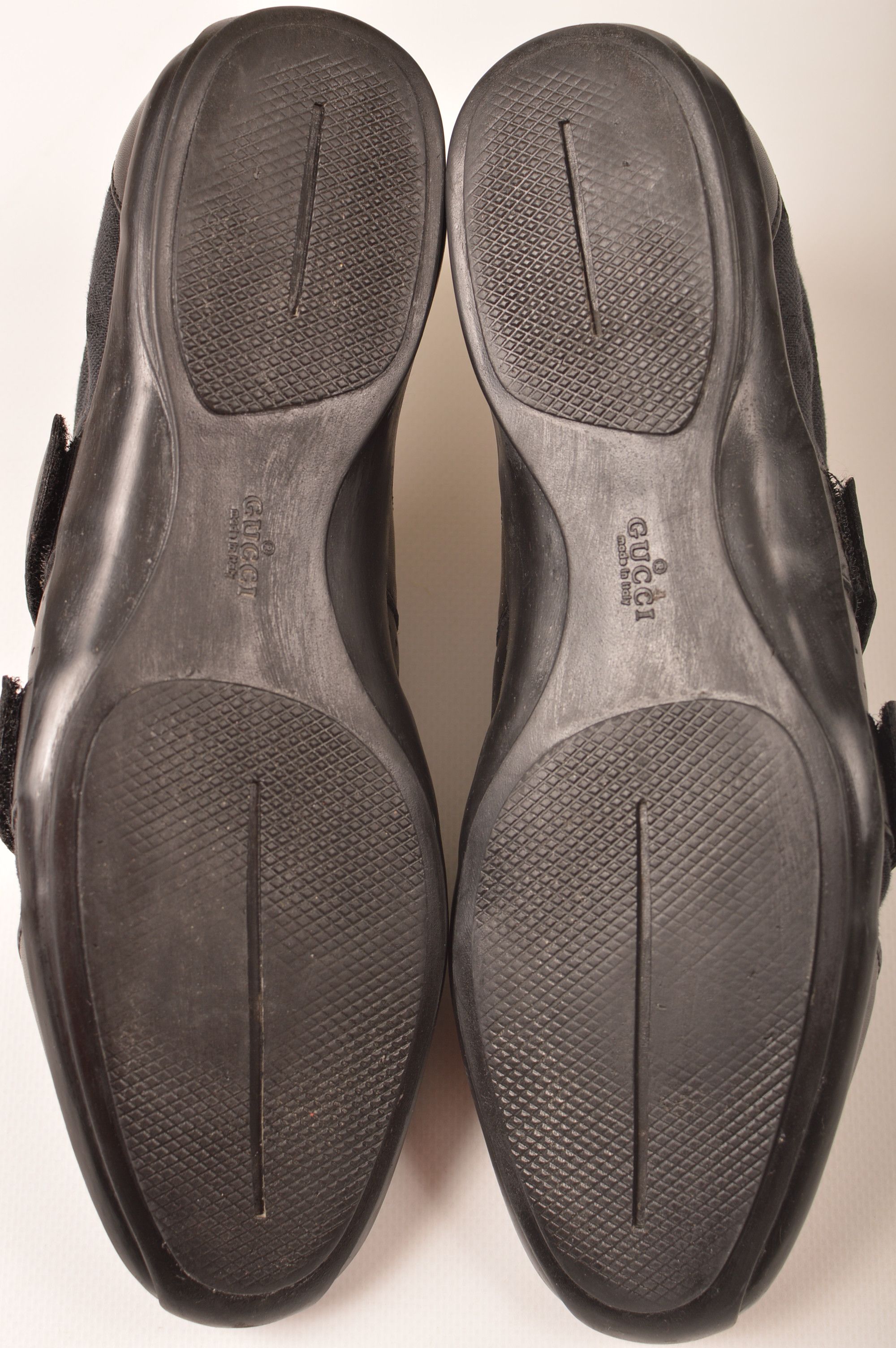 Gucci Gucci GG Monogram Low-Top Black Leather Sneakers Size US 8 / IT 38 - 7 Thumbnail