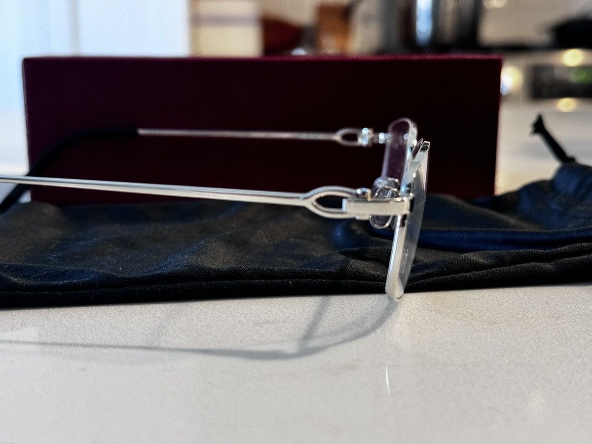 Cartier Unisex Cartier Rimless Glasses Silver Size ONE SIZE - 5 Thumbnail