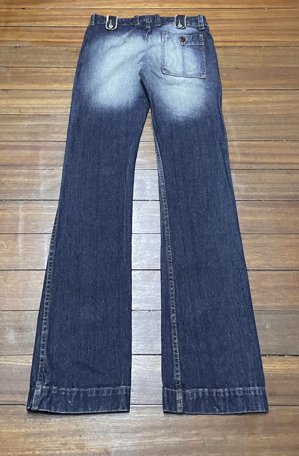 Diesel × Vintage Very Rare Design Vintage Brand Diesel Flared Jeans 1990s Size US 29 - 2 Thumbnail