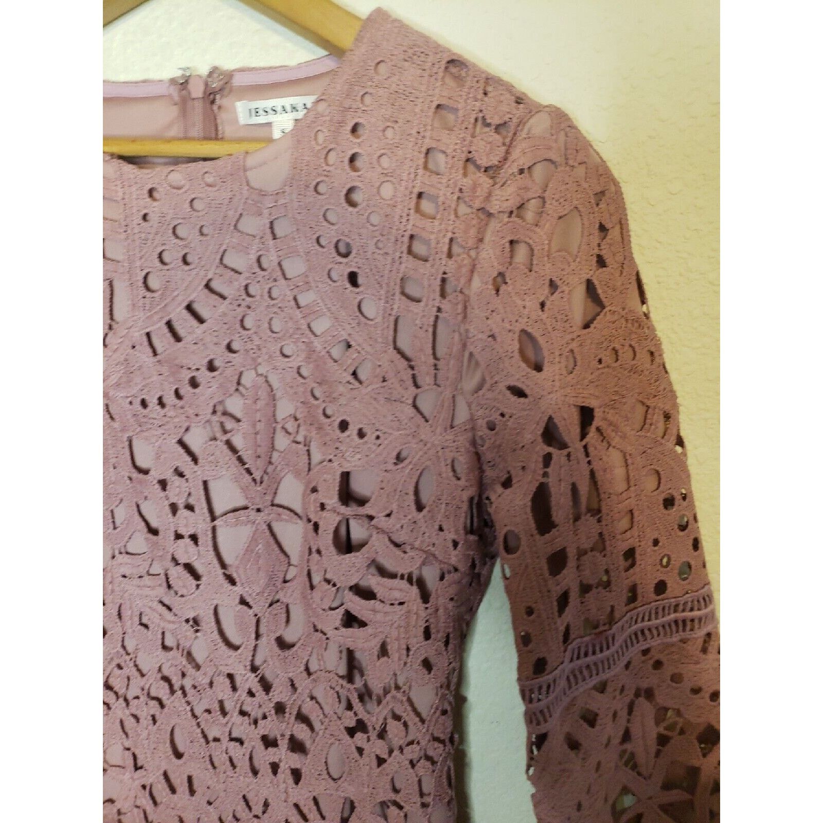 Other Womens SMALL Jessakae Crochet Lace Mesh Short Sleeve Dress Size S / US 4 / IT 40 - 3 Thumbnail