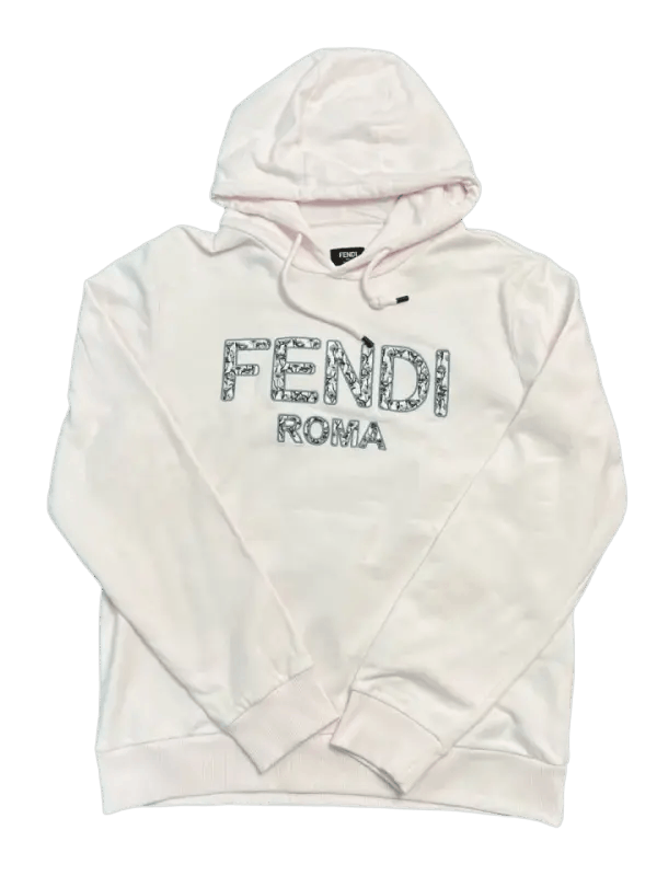 Fendi FENDI Floral Logo Print Hoodie 0079 Size US S / EU 44-46 / 1 - 1 Thumbnail