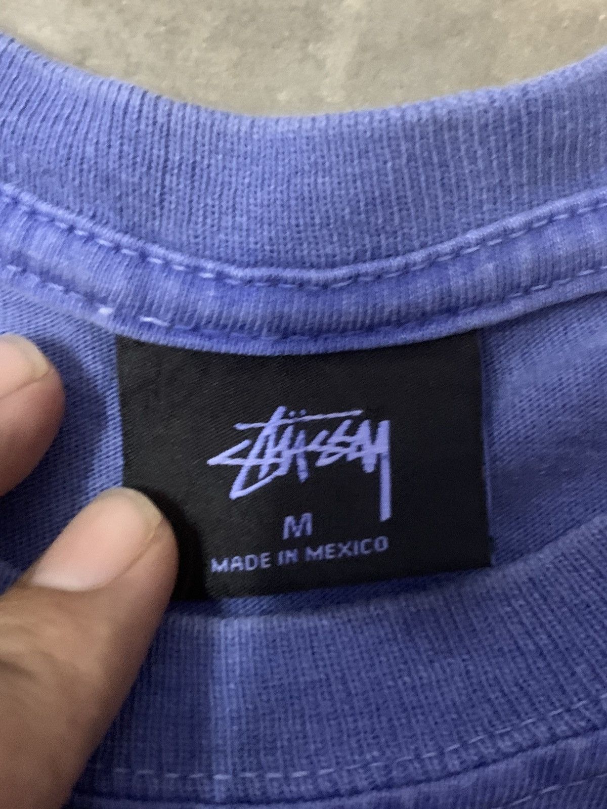 Stussy × Vintage Stussy Single Pocket Spellout Tee Size US M / EU 48-50 / 2 - 4 Thumbnail