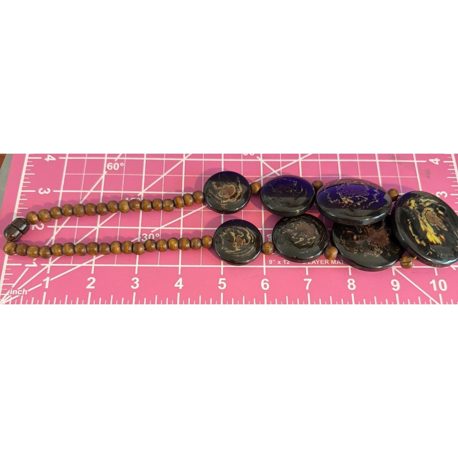 Other Vintage Wooden Bead Acrylic Disc Necklace Statement Screw Ba Size ONE SIZE - 5 Thumbnail