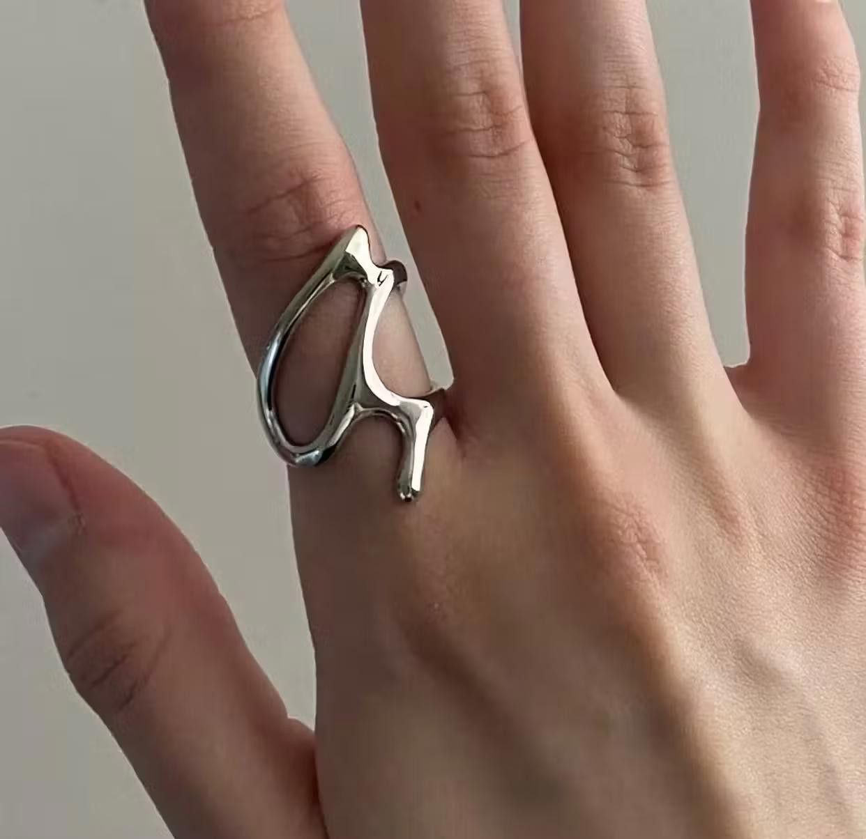 Jewelry Adjustable Korean Fashion Ring Size ONE SIZE - 1 Thumbnail