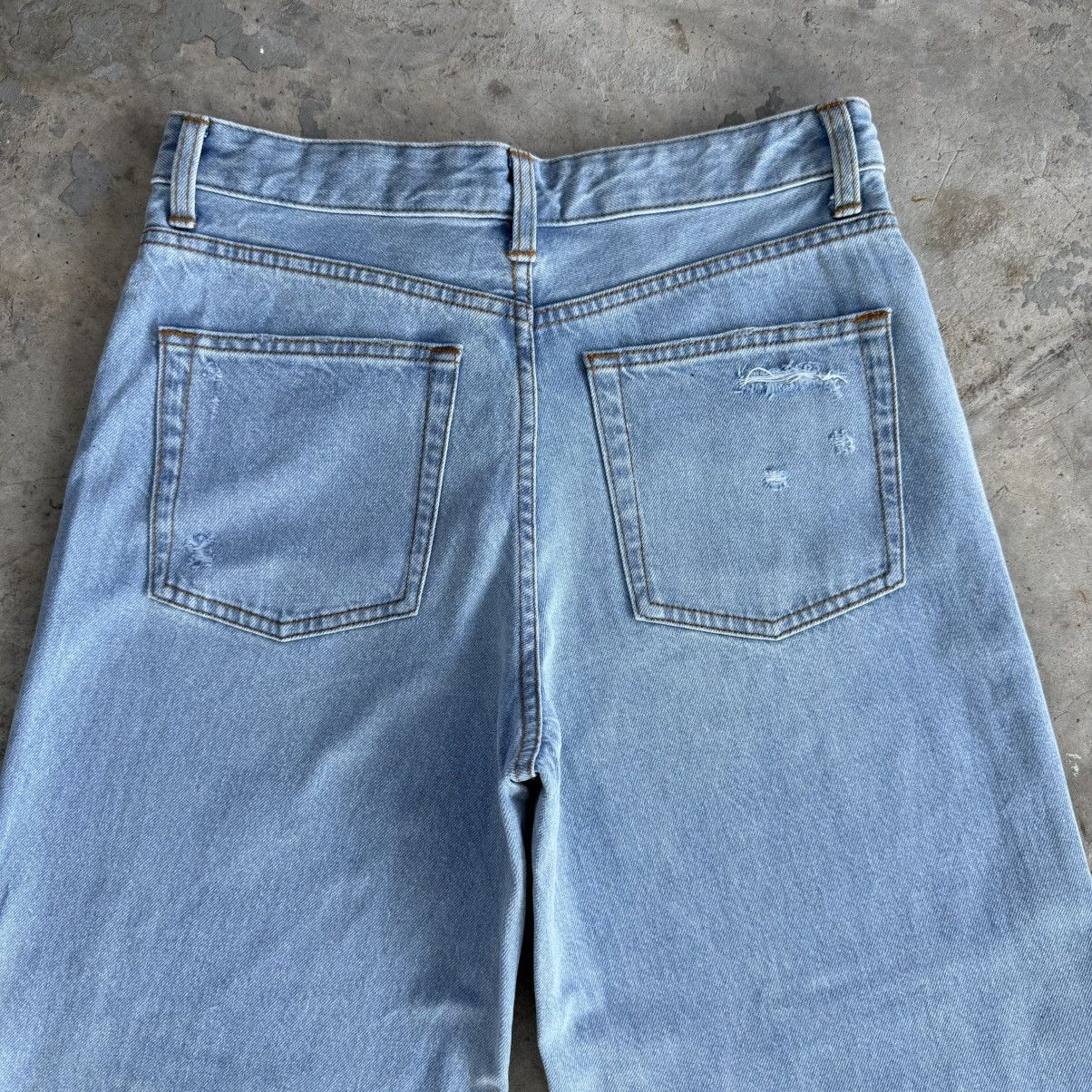Japanese Brand W29x29.5 Vintage Japanese Wide Leg Distressed Denim Jean Size US 29 - 9 Thumbnail