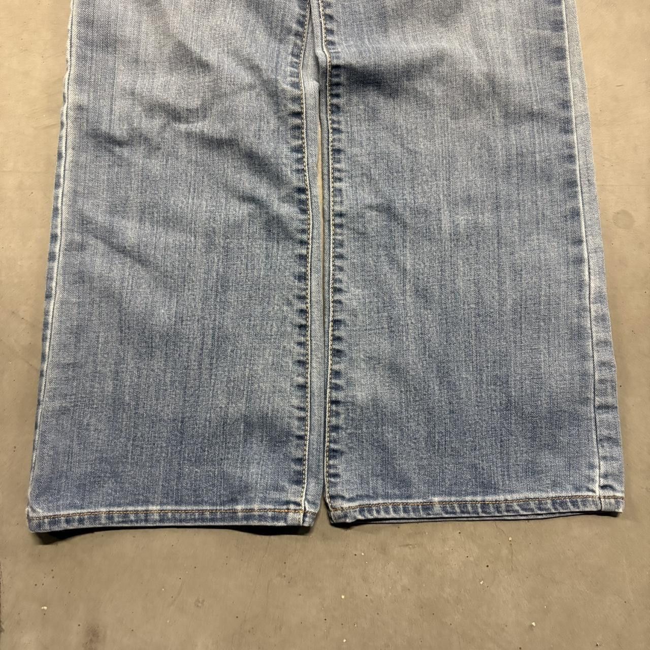 Old Navy Crazy Vintage Y2K/2000s WideLeg Old Navy Sweetheart Light wash Denim Jeans! Size US 32 / EU 48 - 3 Thumbnail