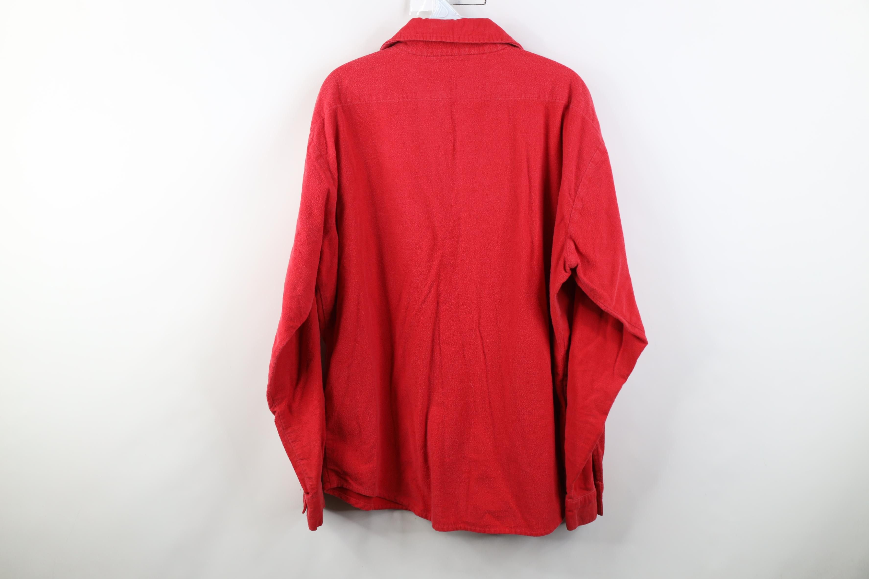 FiveBrother Vintage 70s Five Brother Chamois Cloth Button Shirt Red USA Size US XL / EU 56 / 4 - 12 Thumbnail