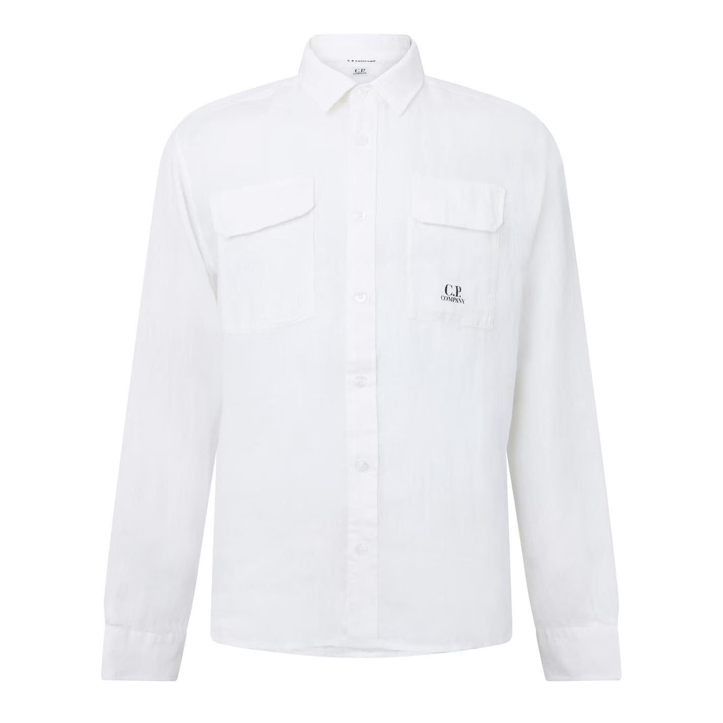 C.P. Company o1g2r1mq0426 Long Sleeve Shirt in White Size US L / EU 52-54 / 3 - 1 Thumbnail