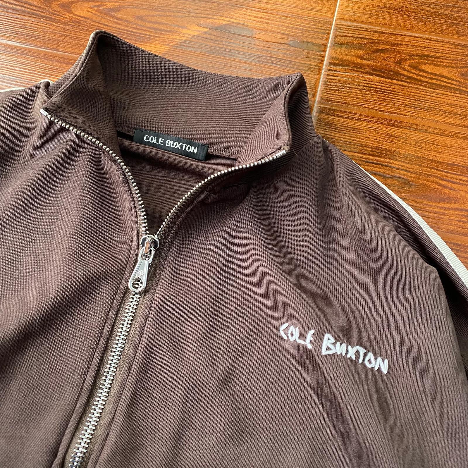 Cole Buxton Brown Crochet Logo Oversized Track Jacket Size US S / EU 44-46 / 1 - 2 Thumbnail