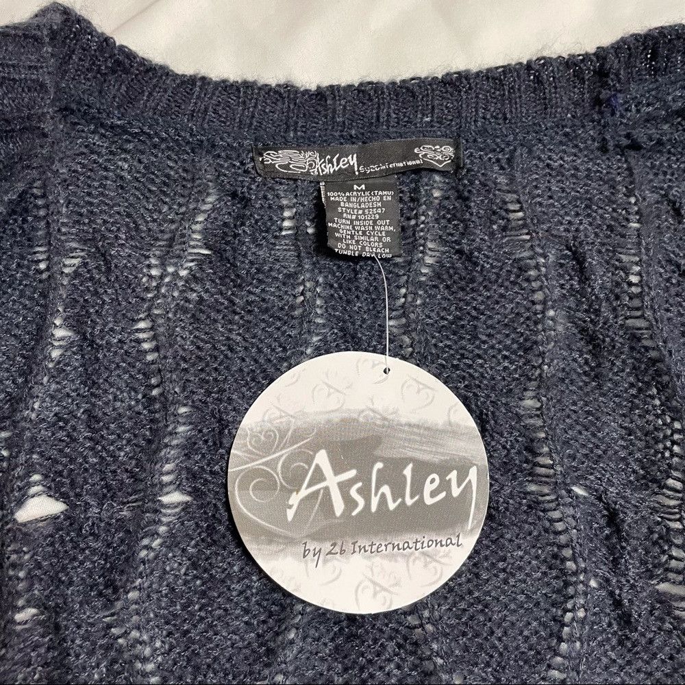 Other NWT New Ashley By 26 International Cable DRAPED CARDIGAN Si Size M / US 6-8 / IT 42-44 - 7 Thumbnail