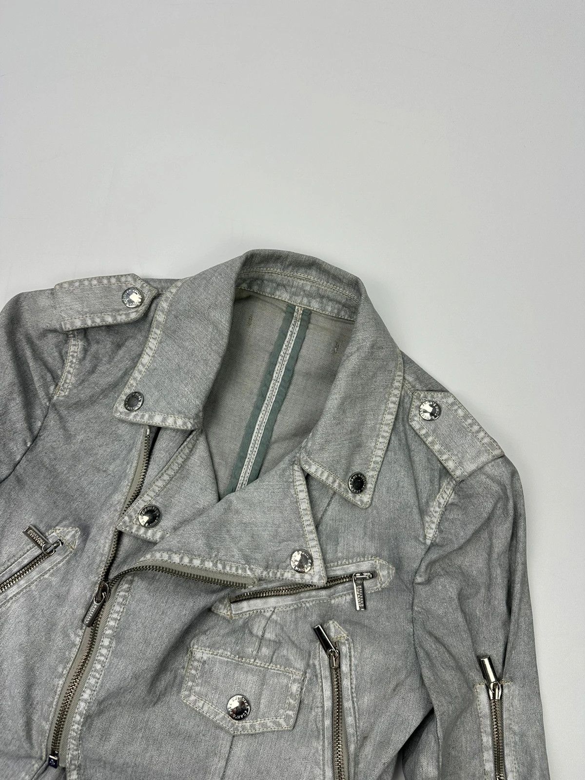 Jean Paul Gaultier Jean Paul Gautier 00’s Silver Short Crop Trench Coat Jacket Size M / US 6-8 / IT 42-44 - 6 Thumbnail