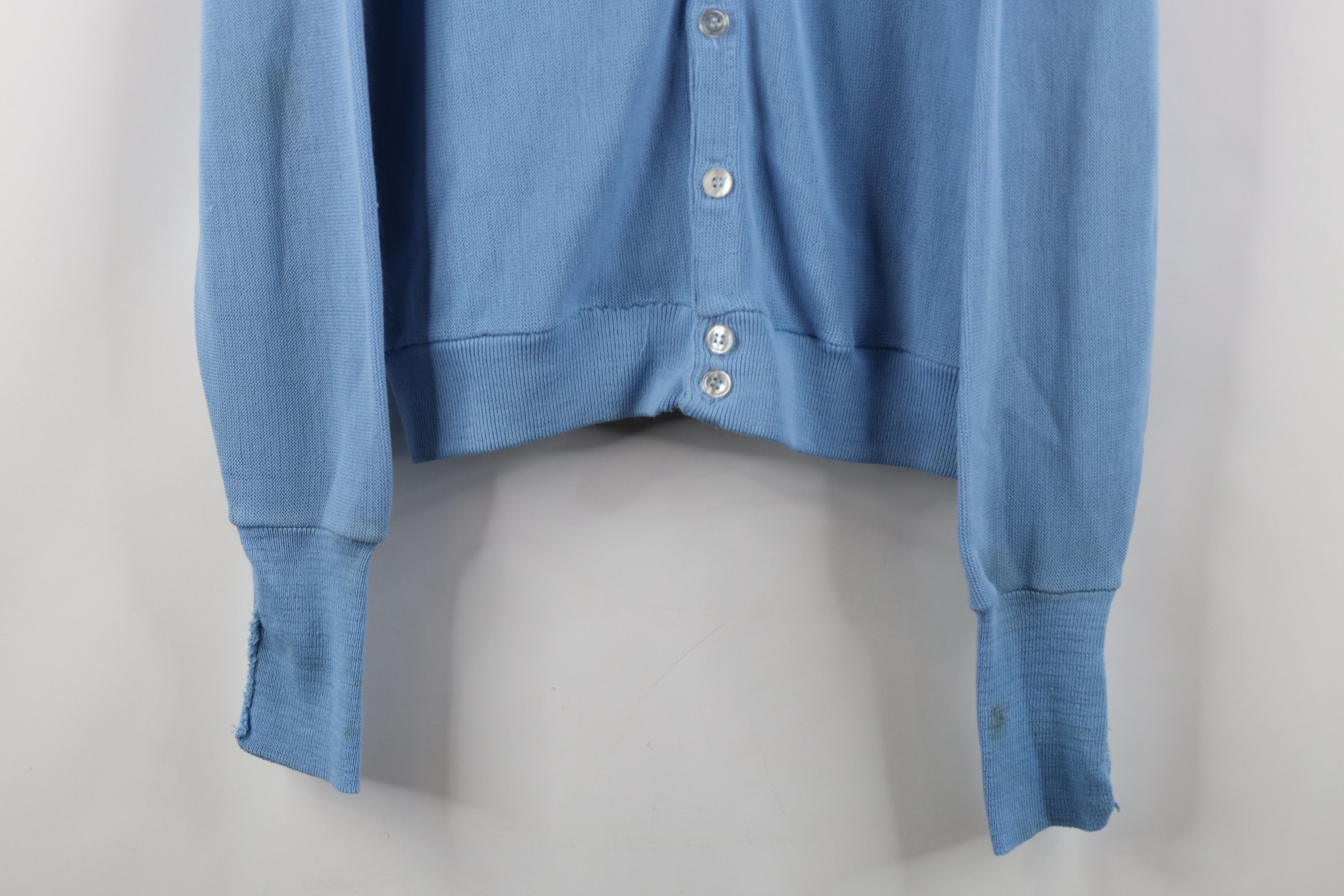 Vintage Vintage 60s 70s Knit Cardigan Sweater Carolina Blue USA Size US S / EU 44-46 / 1 - 3 Thumbnail
