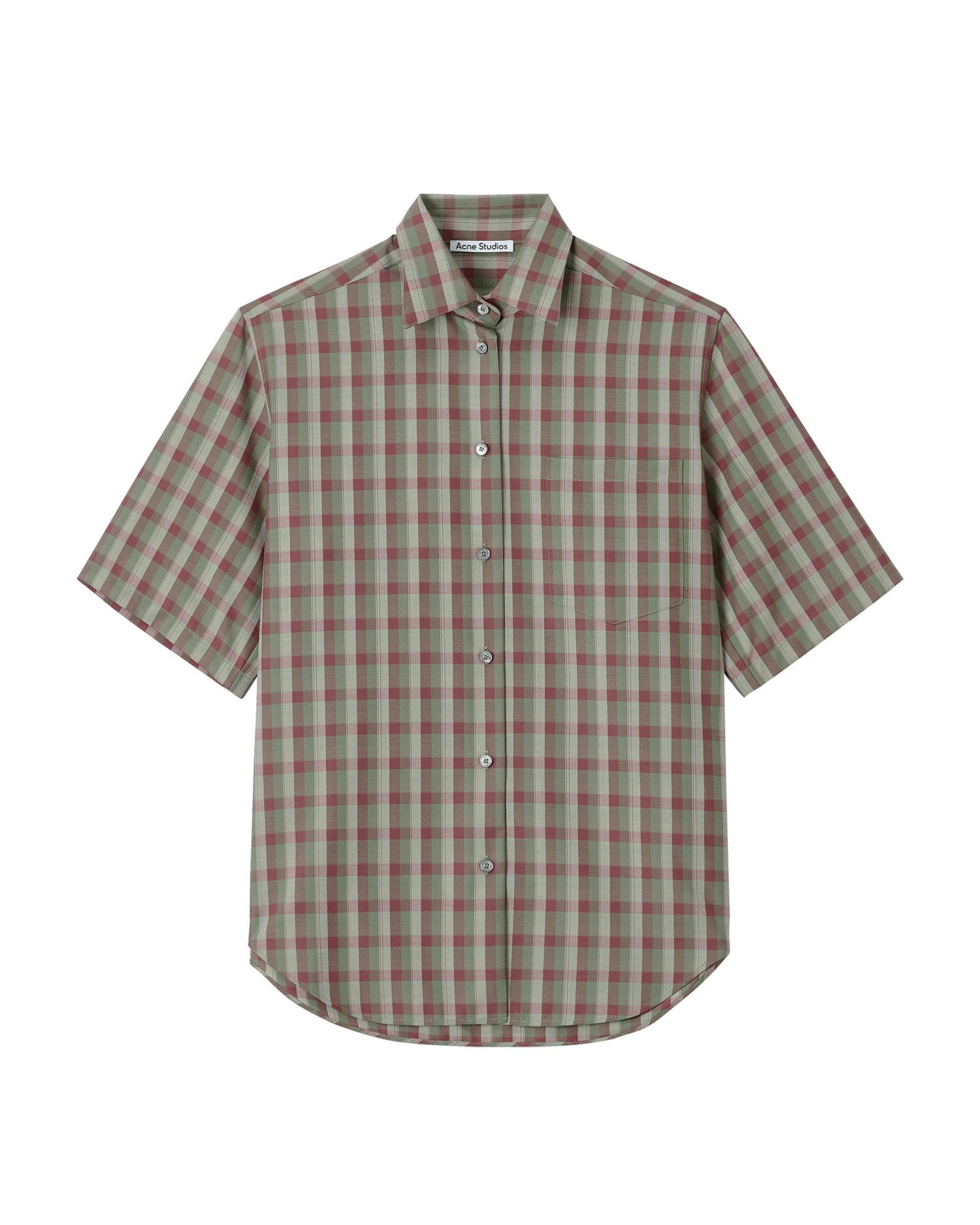 Acne Studios Acne Studios Plaid Short Sleeve Shirt Size S / US 4 / IT 40 - 1 Thumbnail