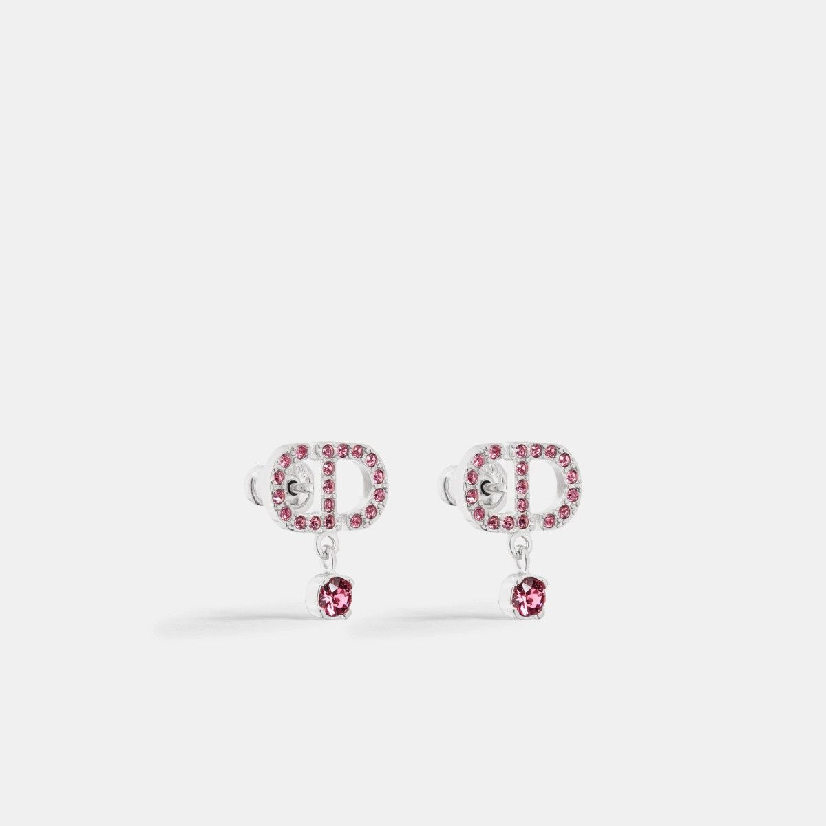 Dior o1bcso1str0126 Size:OS/Petit Cd Earrings in Silver/Pink Size ONE SIZE - 3 Thumbnail