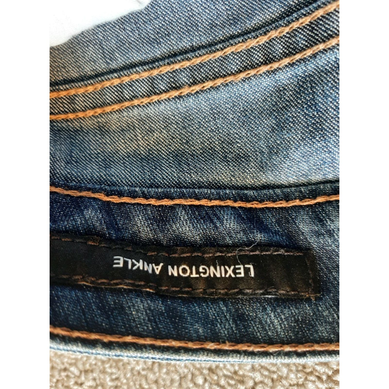 Jones New York Jones New York Blue Petites Women 8P Lexington Ankle High Definition capris Capris Jeans Slim Fit 5-Pocket Denim Casual Womens Size ONE SIZE - 5 Thumbnail