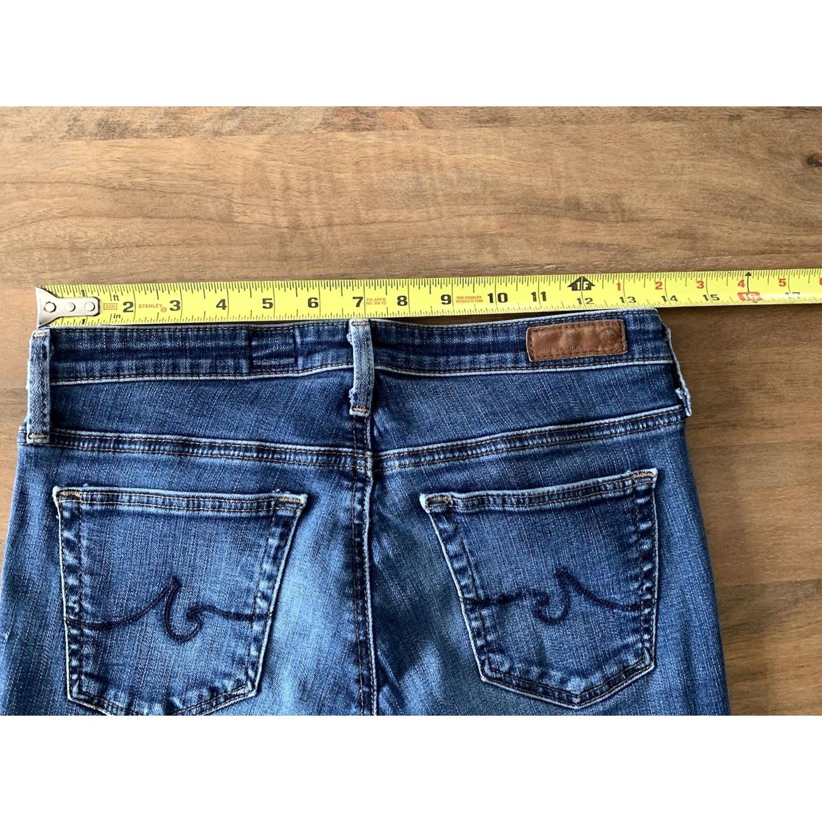 Denime AG Adriano Goldschmied Jeans Slim 26 Regular Womens Denim Blue 5-Pocket USA Legging Super Skinny Style USA Size 26" / US 2 / IT 38 - 6 Thumbnail