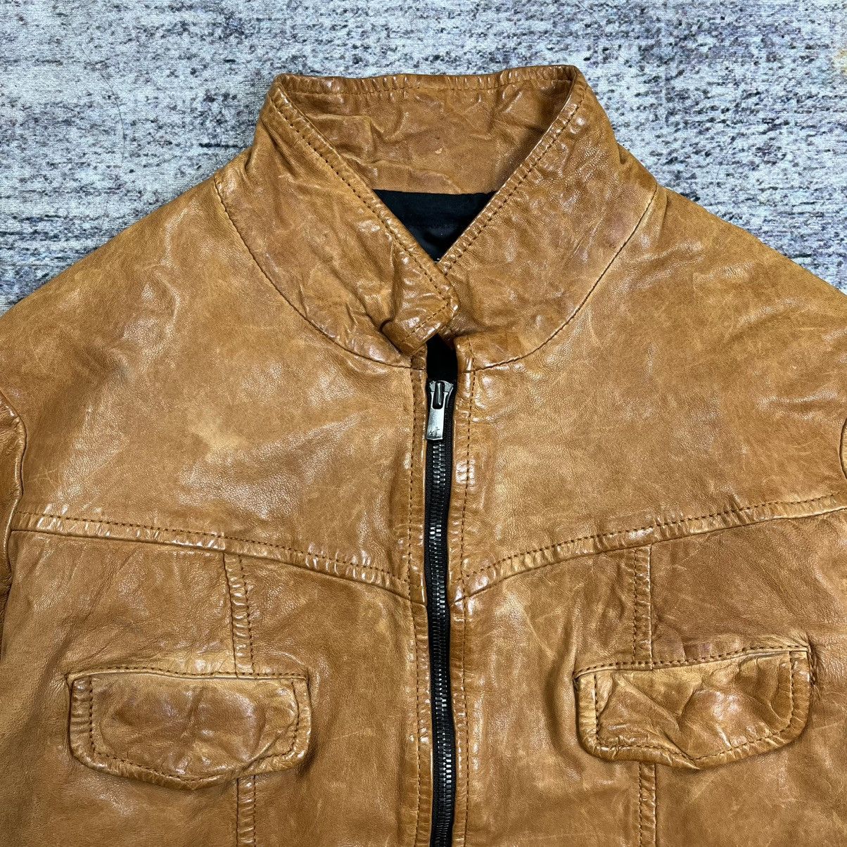 Isamu Katayama Backlash Cathy Jane wrinkled leather jacket double zipper Size US M / EU 48-50 / 2 - 6 Thumbnail