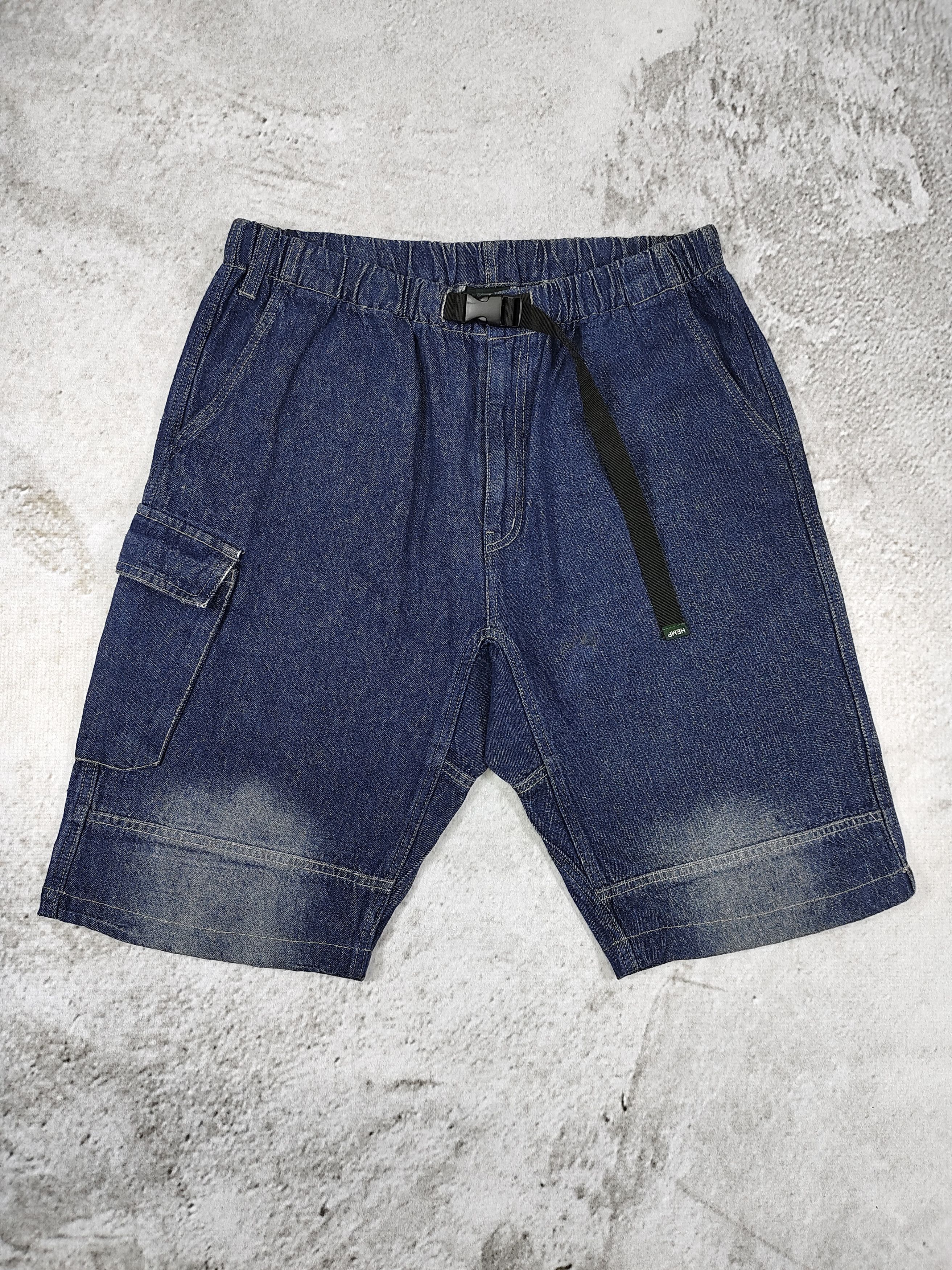 Manastash Manastash-Gorpcore Hiking Streetwear Hemp Denim Cargo Shorts Size US 34 / EU 50 - 1 Thumbnail