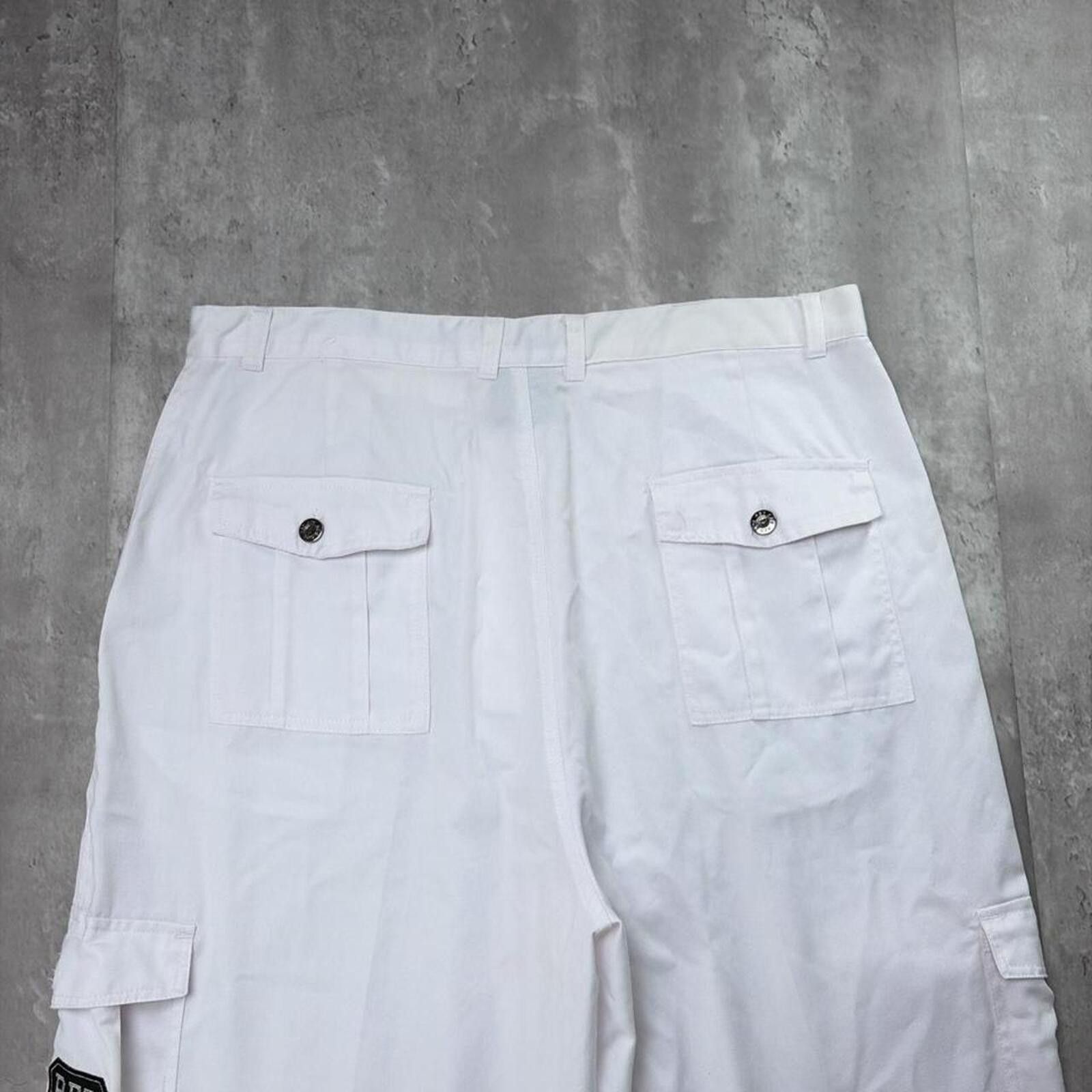 Other Y2K White Red Ape Grunge Baggy Skater Cargo Shorts Size US 38 / EU 54 - 3 Thumbnail