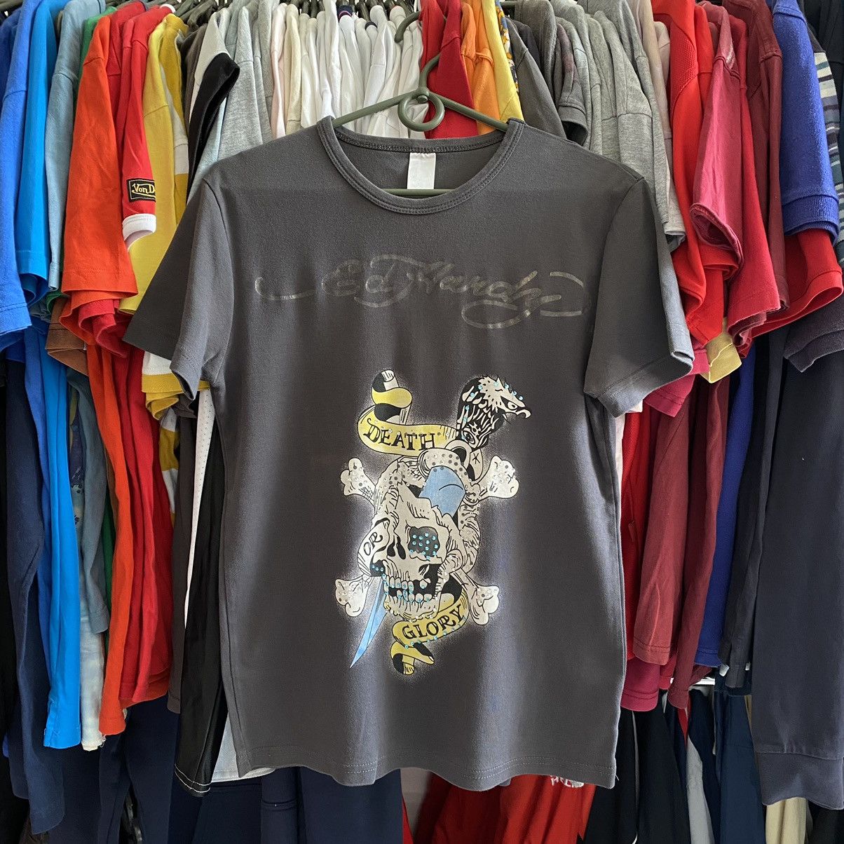 Ed Hardy Designer Ed Hardy by Christian Audigier Big Graphic logo tee Size M / US 6-8 / IT 42-44 - 1 Thumbnail