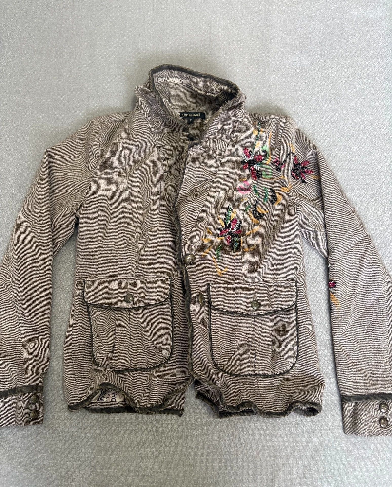Roberto Cavalli Roberto Cavalli Vintage Beaded Embroidery Jacket Size XS / US 0-2 / IT 36-38 - 2 Thumbnail