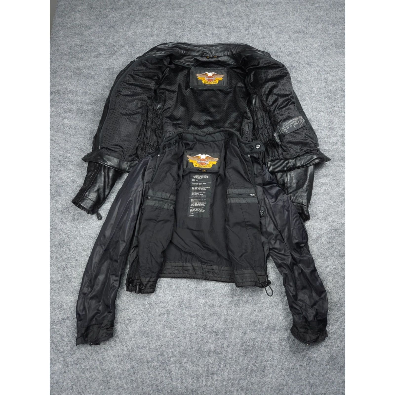 Harley Davidson Harley-Davidson FXRG Leather Jacket Women's Small Black Padded Motorcycle Zipped Pockets FXRG Size S / US 4 / IT 40 - 4 Thumbnail