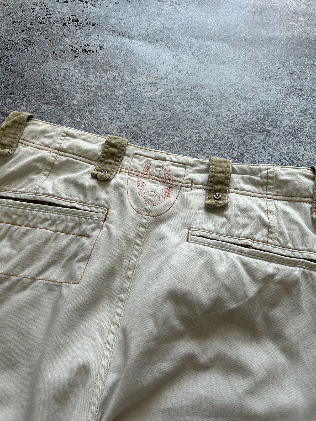 Diesel Vintage Diesel Pants White Japanese Y2K 00’s Rap Size US 31 - 5 Thumbnail