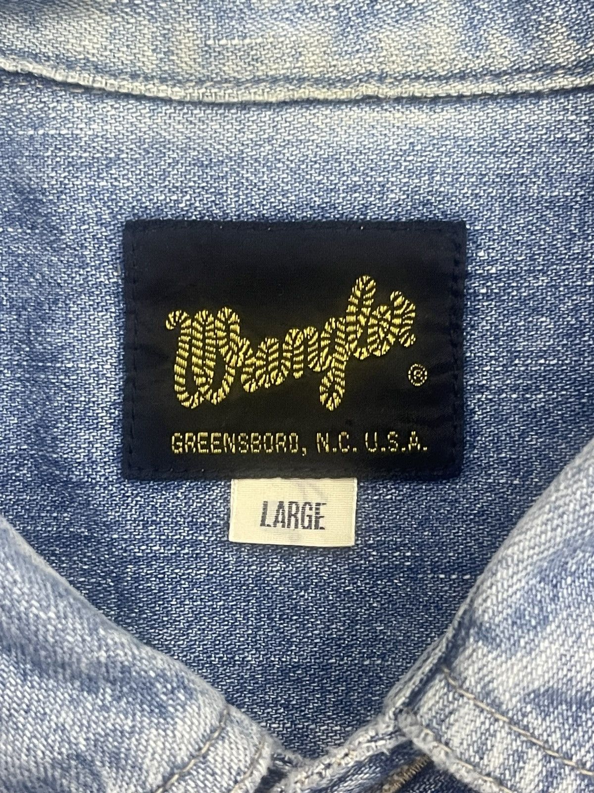 Wrangler Vintage Wrangler Western Shirt Double Pocket Distressed s13 Size US L / EU 52-54 / 3 - 6 Thumbnail