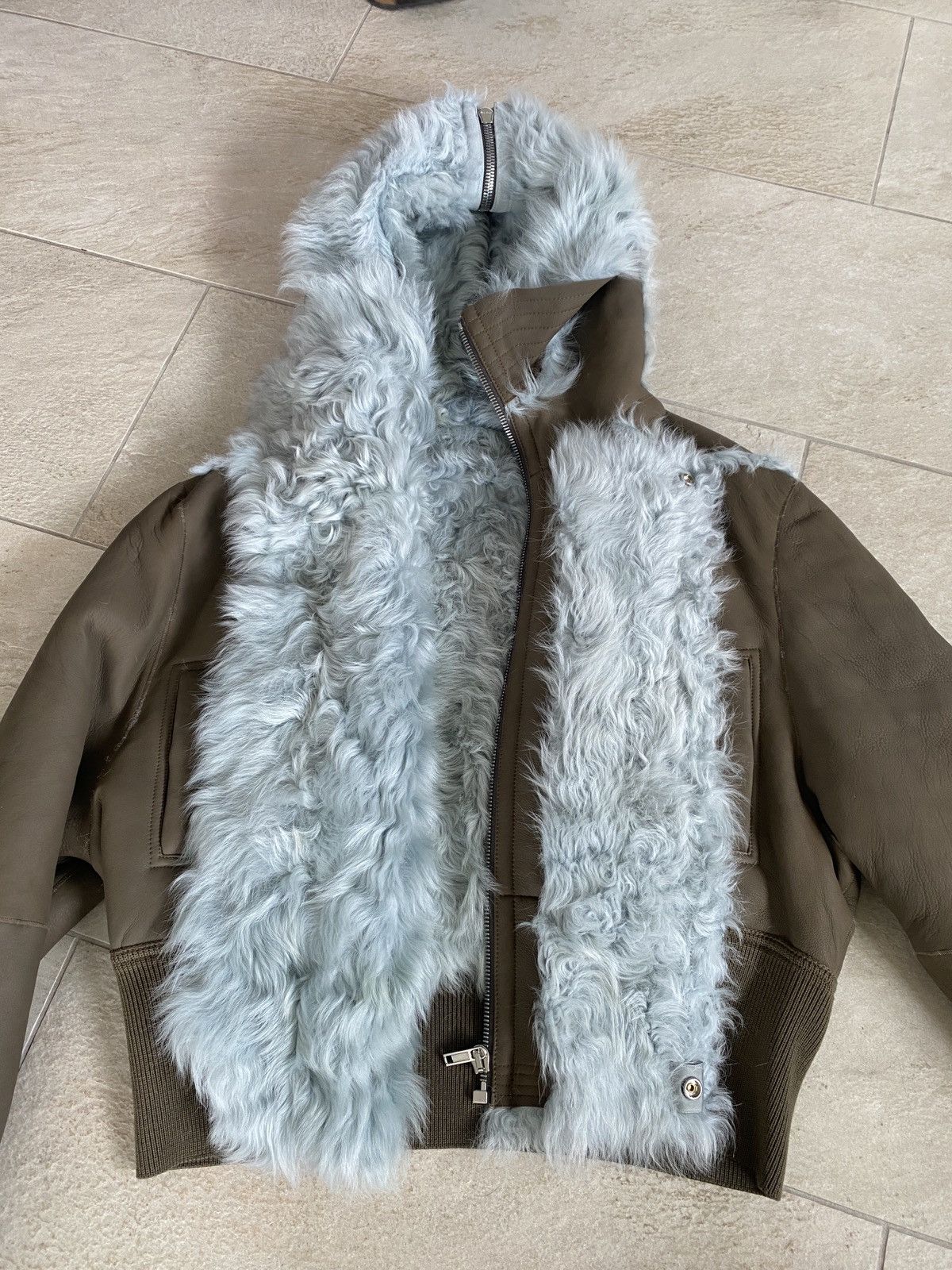 Rick Owens FW24 PORTERVILLE ALICE PARKA IN BLUE TOSCANA SHEARLING Size US M / EU 48-50 / 2 - 6 Thumbnail