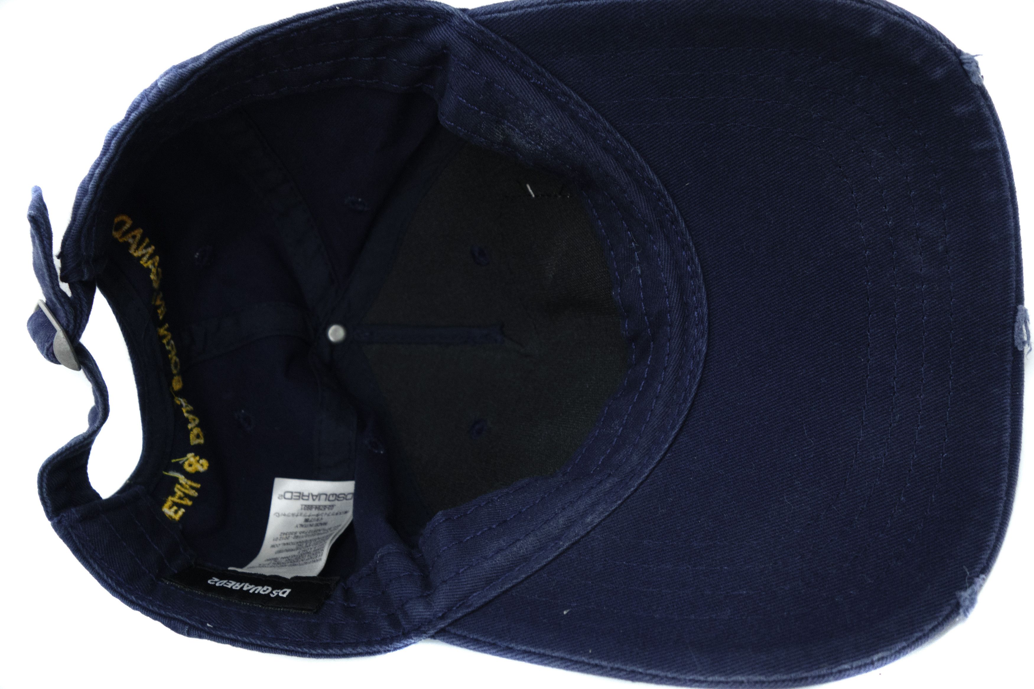 Dsquared2 Distressed 'Fuck All But The Flag' Canada Patch Logo Cap Size ONE SIZE - 5 Thumbnail