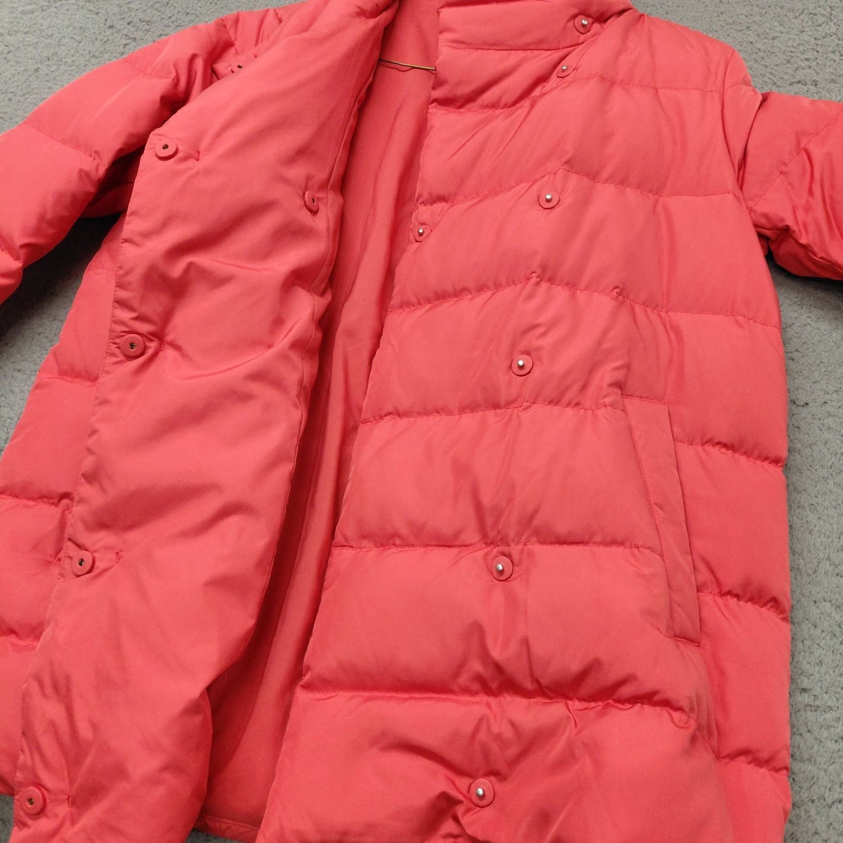 J. Jill J.Jill Down Coat Womens Size S Puffer Salmon Red Zip Pockets Quilted Short Coat Size S / US 4 / IT 40 - 6 Thumbnail