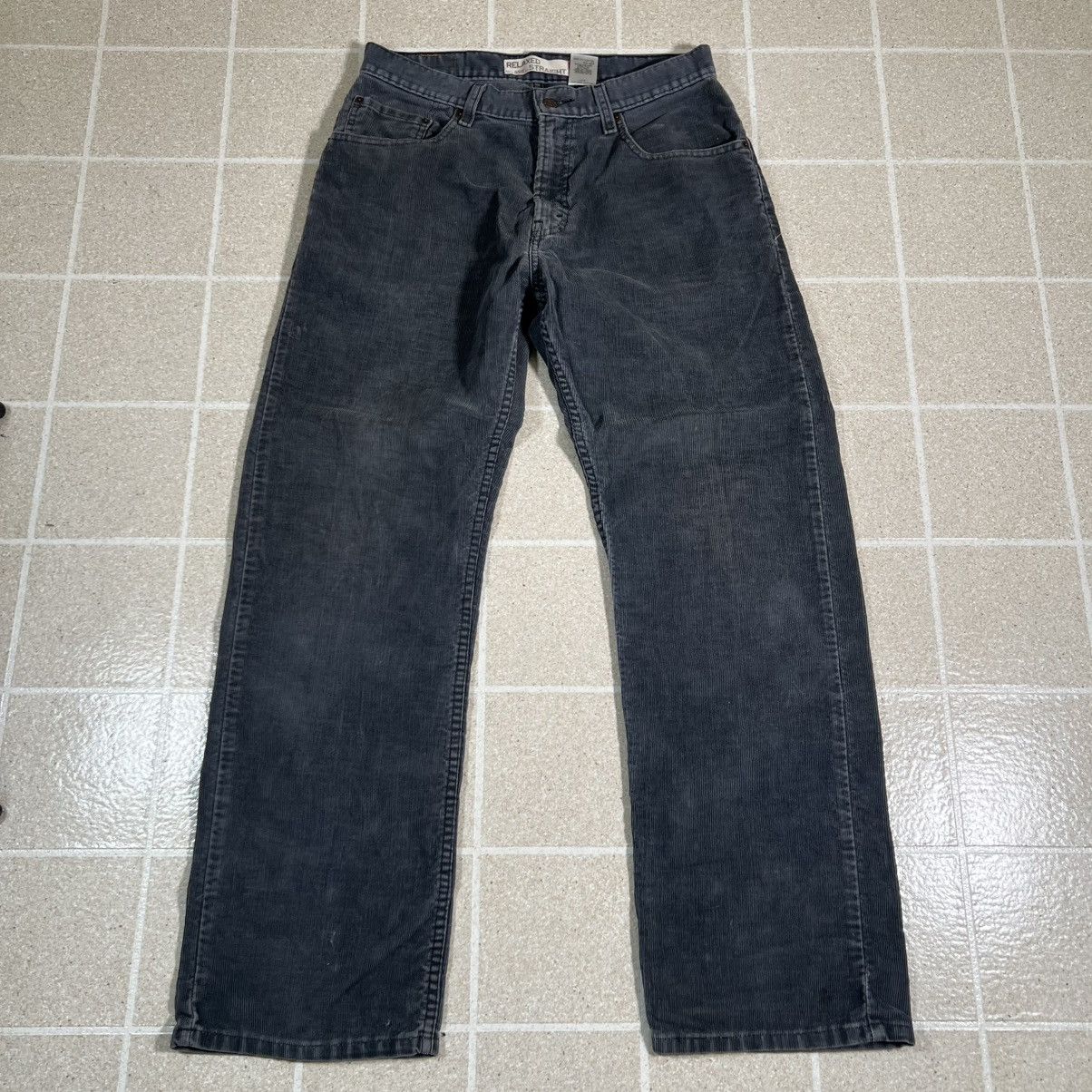 Levi's Levi’s 559 Corduroy Pants 33xx32 Gray Relaxed Straight Y2K Size US 33 - 3 Thumbnail