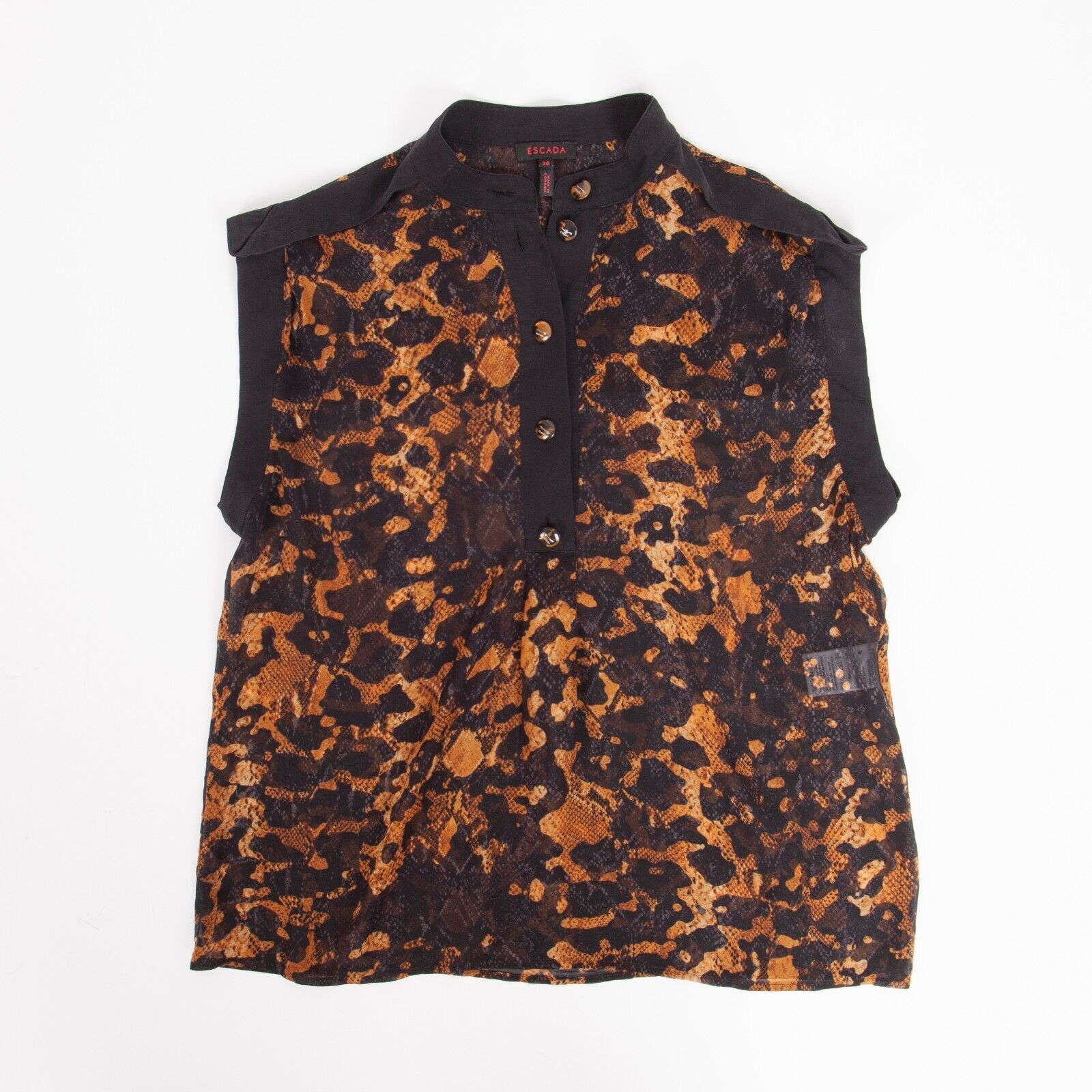 Escada Escada Silk Blouse Leopard Snake Pattern Vintage Size M / US 6-8 / IT 42-44 - 8 Thumbnail