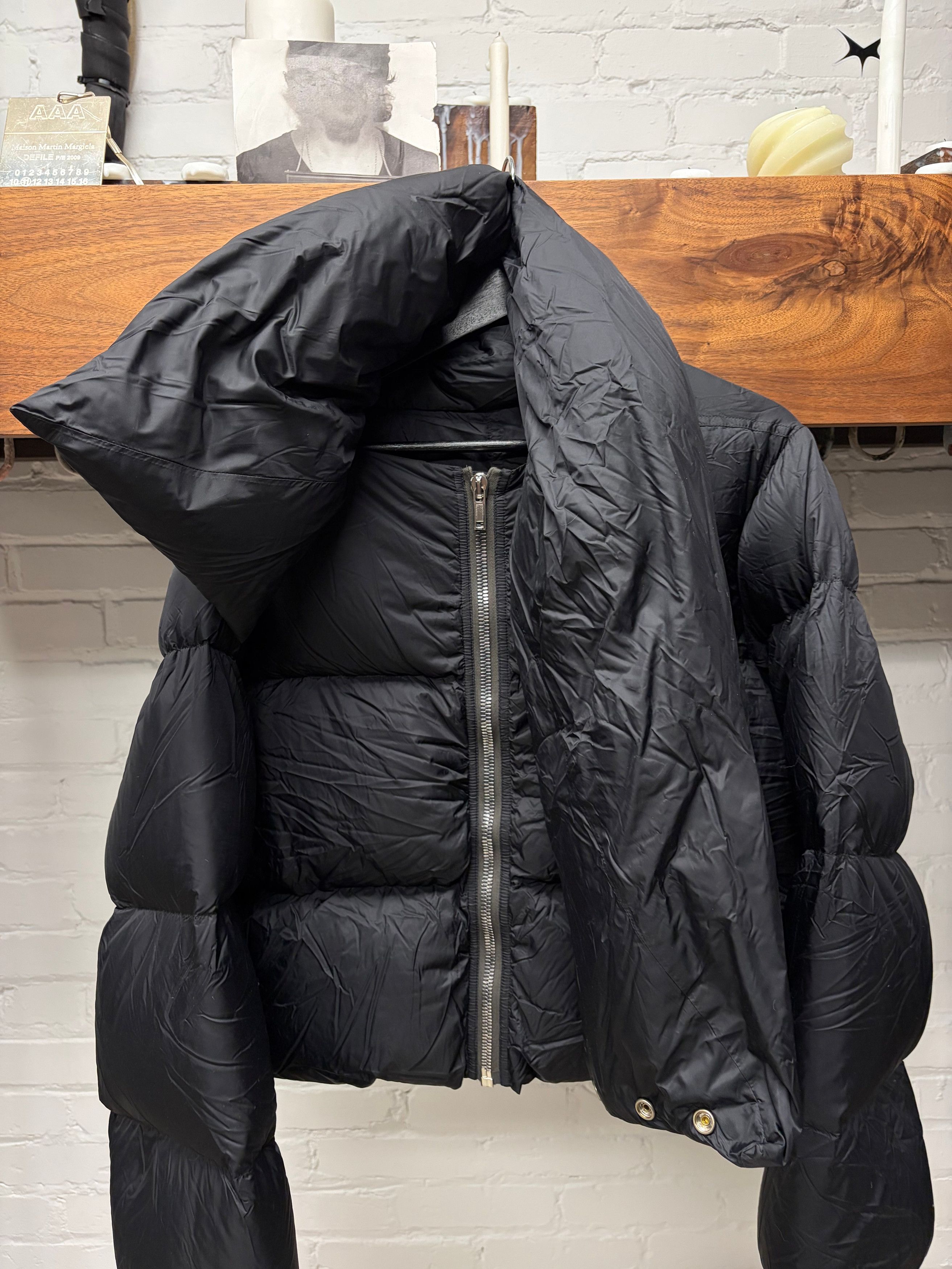 Rick Owens AW2021 Rick Owens ‘Gethsemane’ Funnel ‘Scarf Collar’ Cropped Down Filled Jacket Size US M / EU 48-50 / 2 - 2 Thumbnail